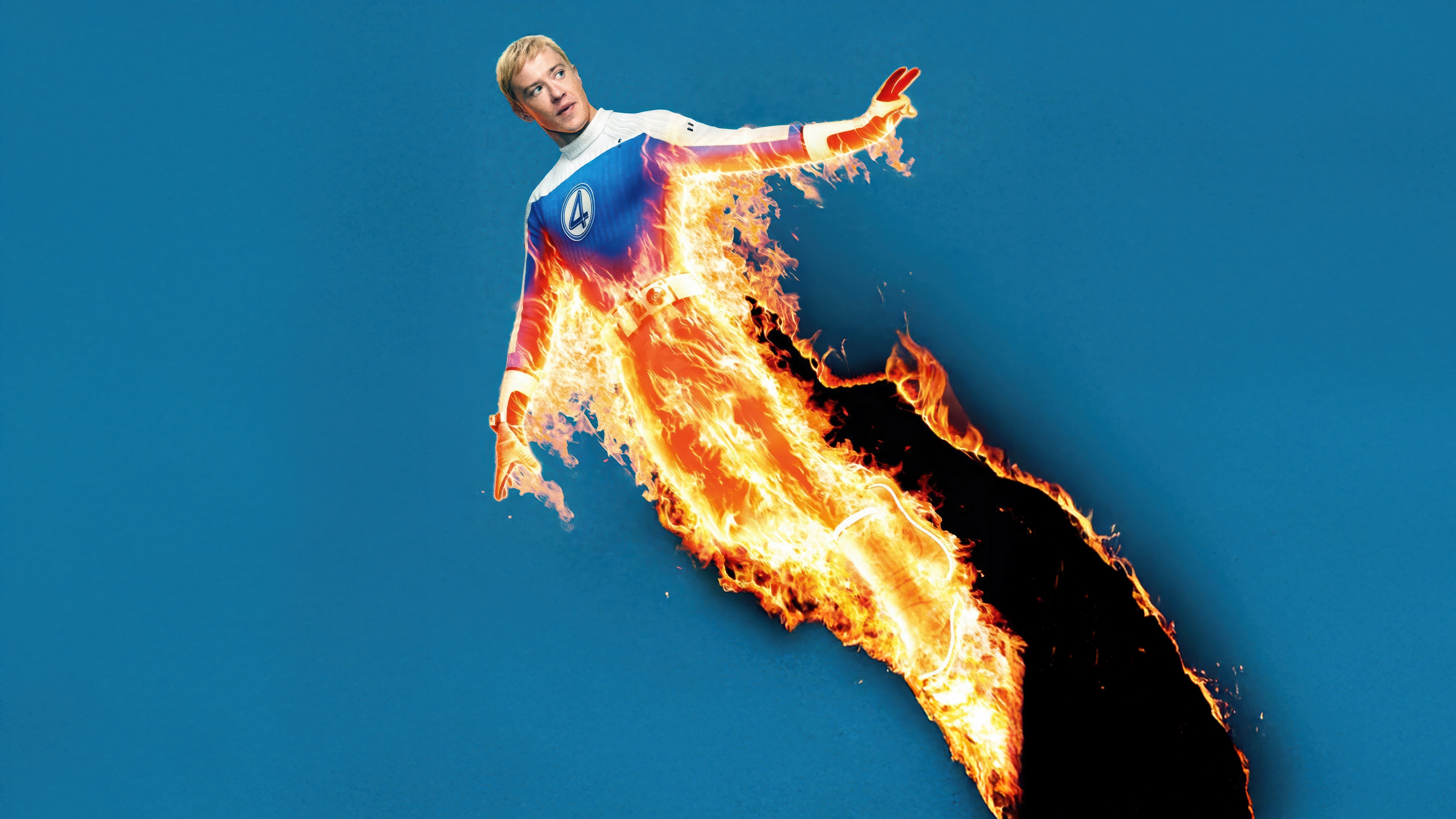 Human Torch from The Fantastic Four: First Steps 4K HD Wallpaper