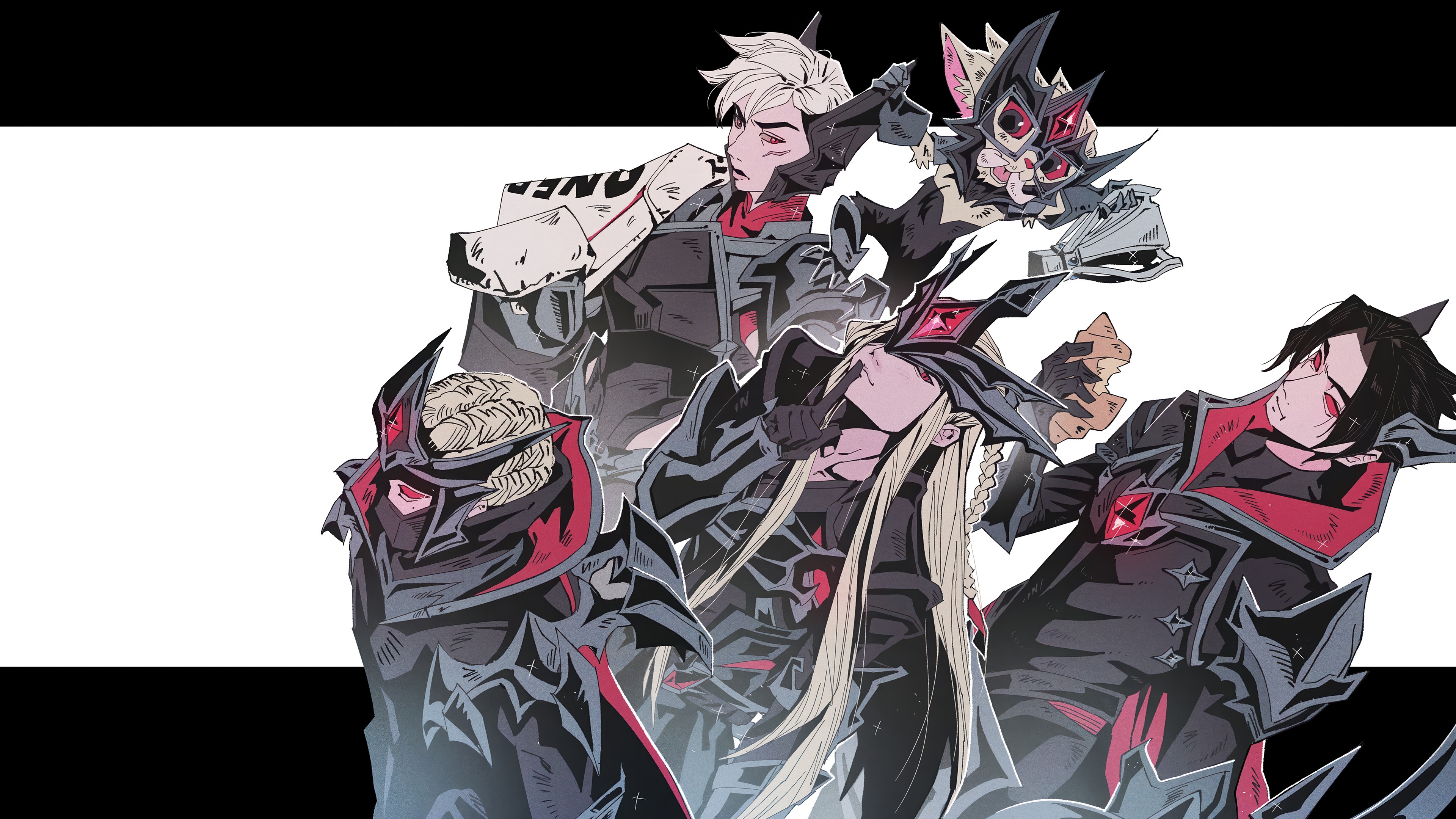 League of Legends characters Pyke, Yone, Varus, and Gnar HD Wallpaper