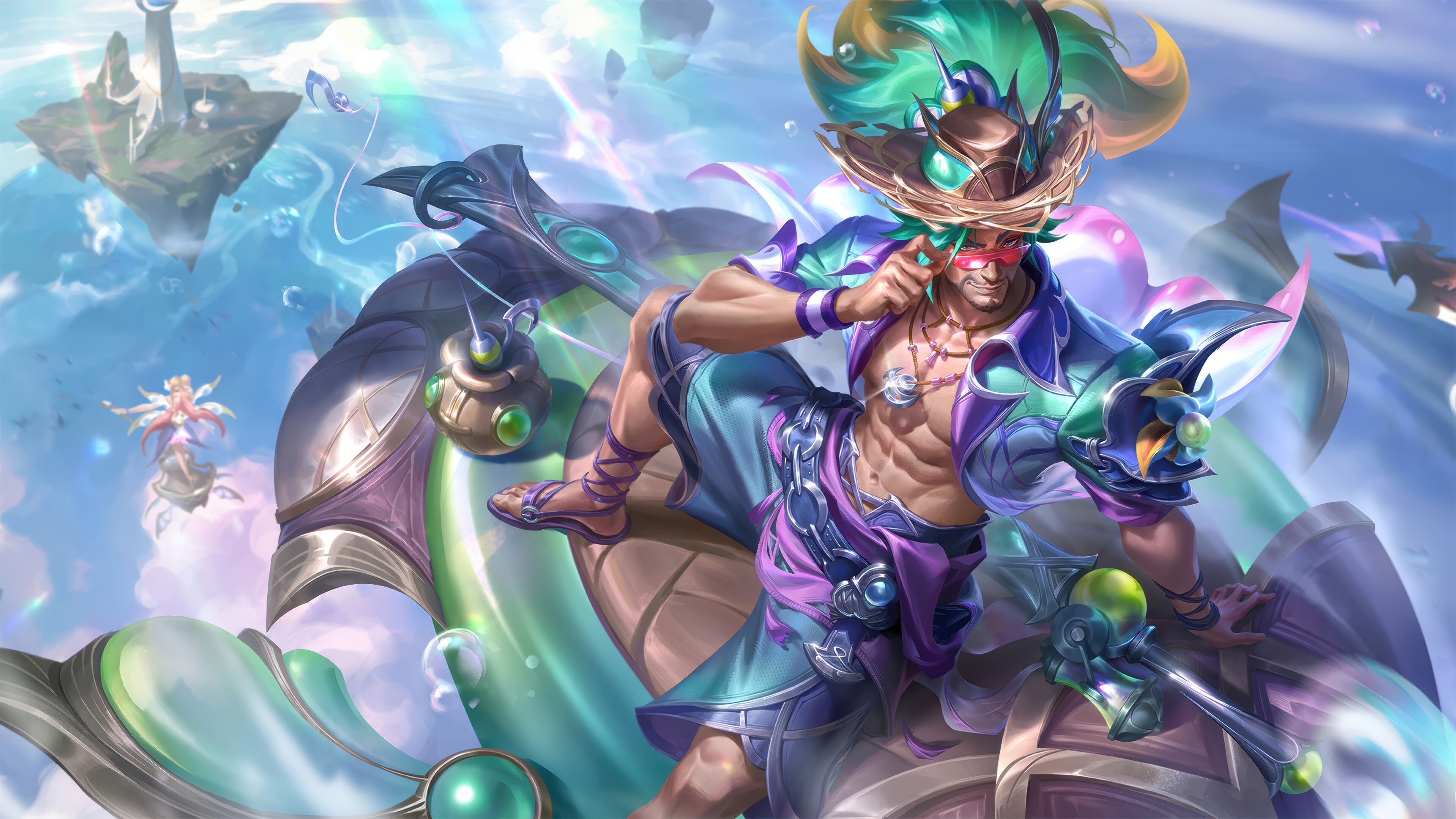 Yasuo Summer Party Splash Art 4K HD Wallpaper