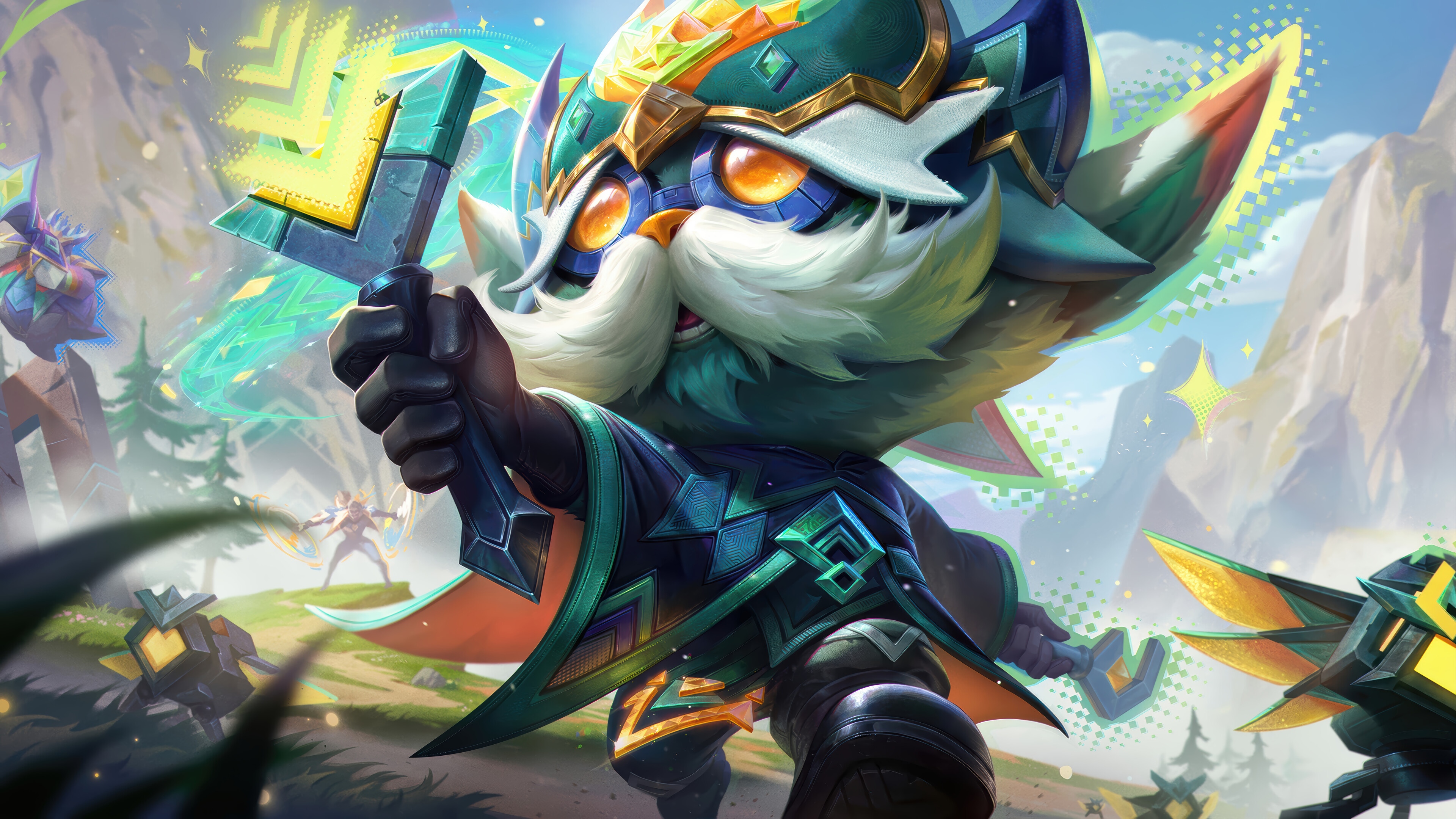 Heimerdinger with Mystical Herald in LoL Wild Rift 4K HD Wallpaper