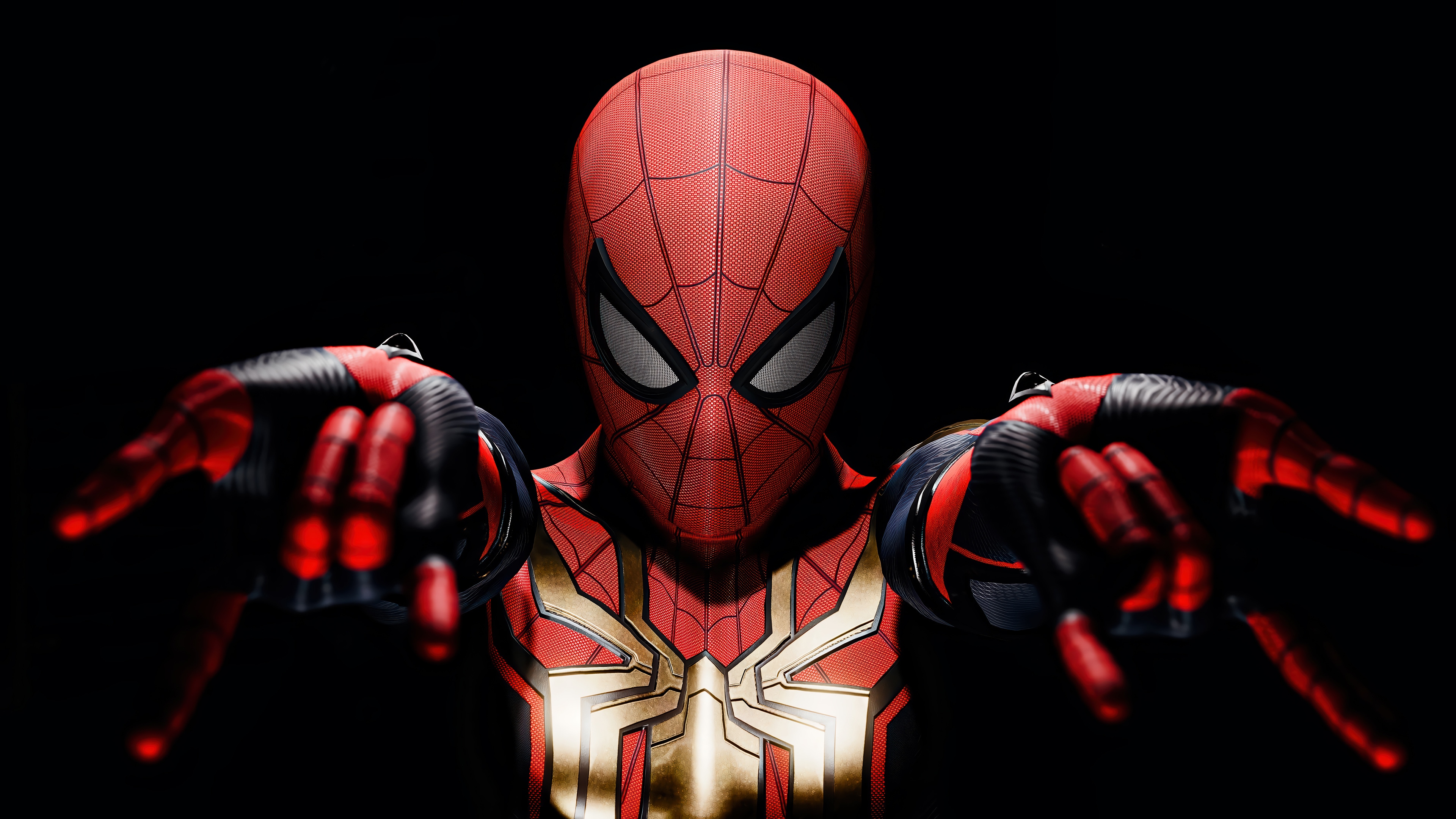 Spider-Man in his Iron Spider suit HD Wallpaper