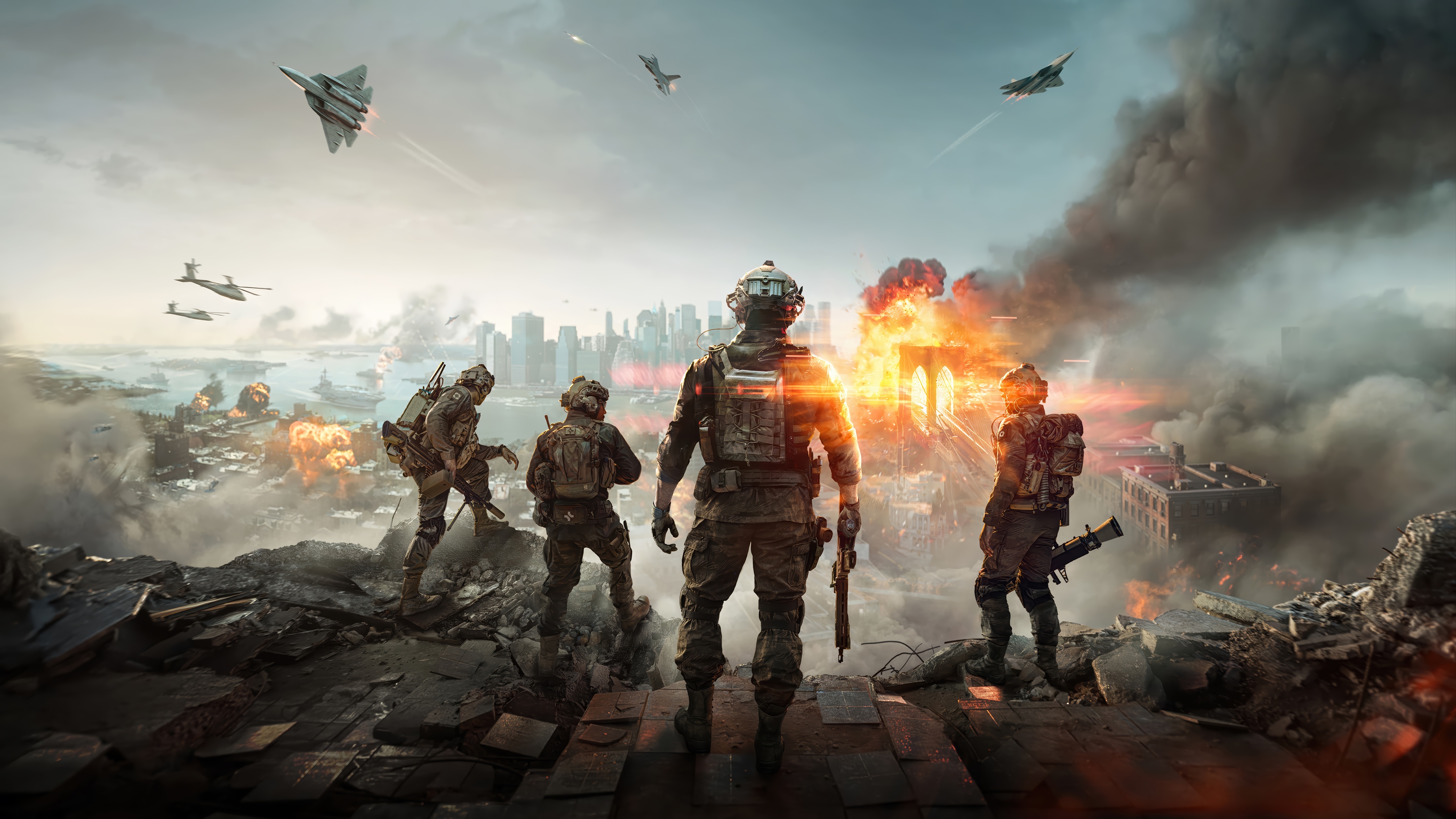 Battlefield 6 Soldiers in a Destroyed City 4K HD Wallpaper