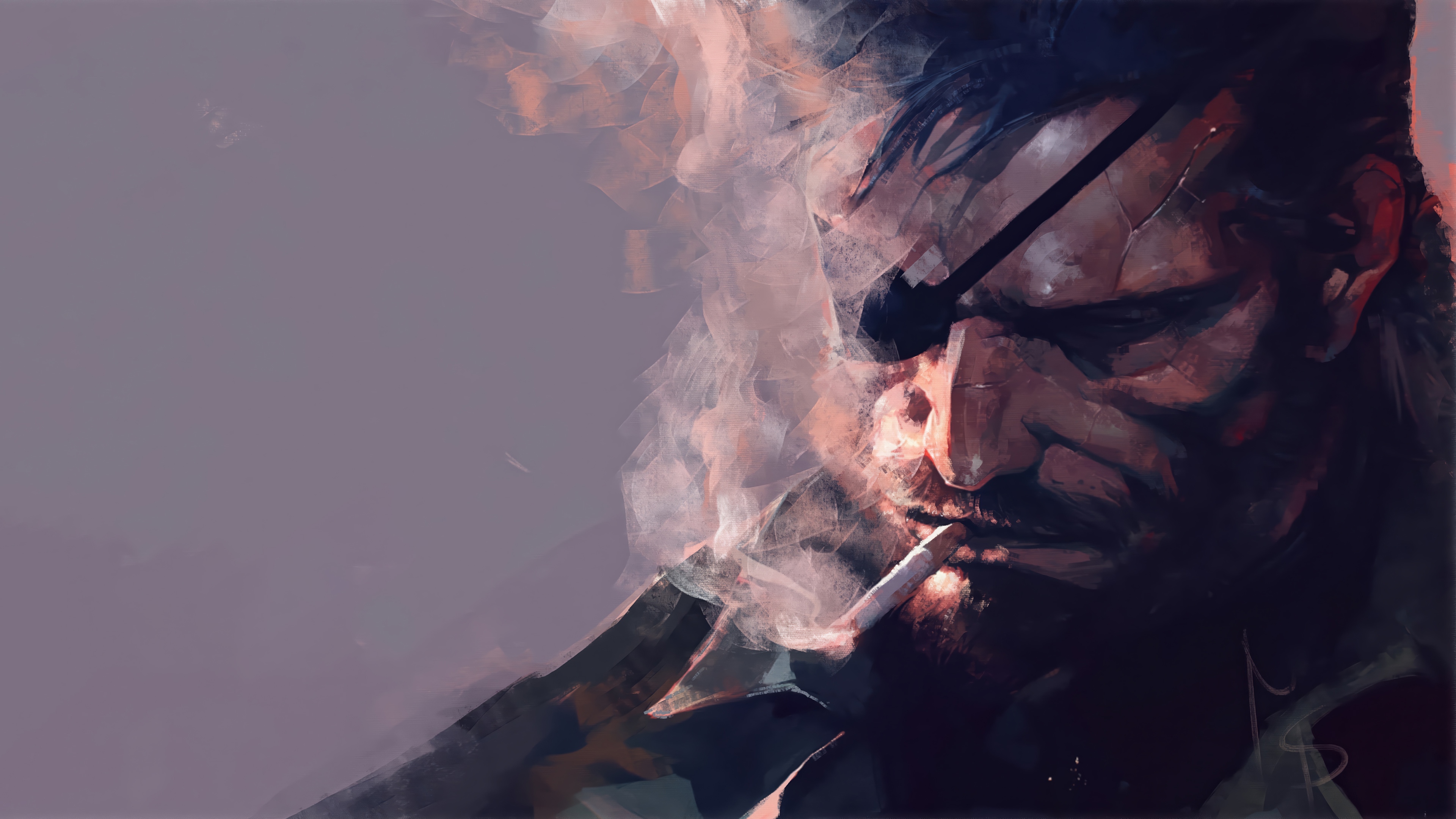 Solid Snake Smoking in 4K HD Wallpaper