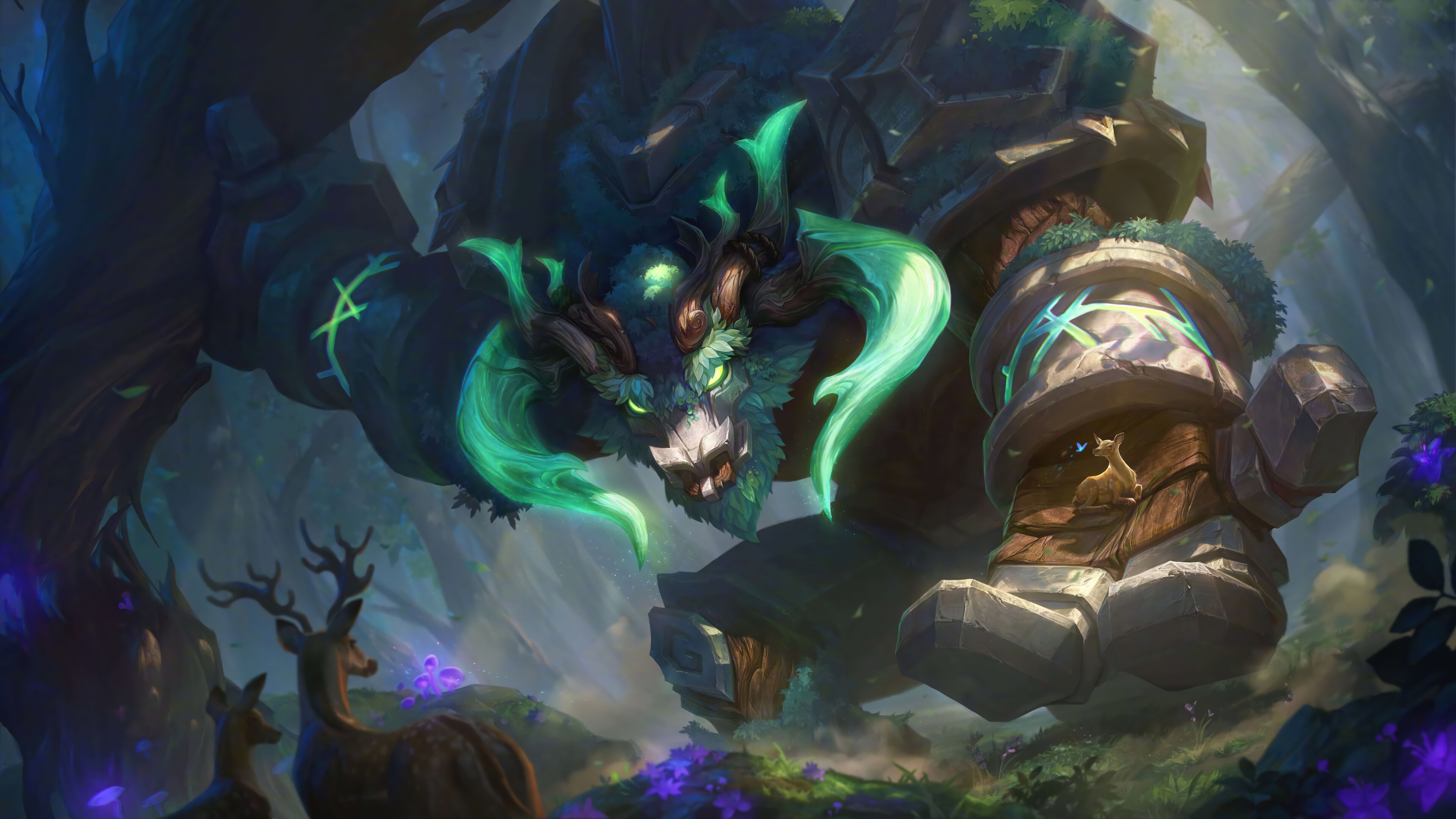 Elderwood Alistar in a Forest - League of Legends 4K HD Wallpaper