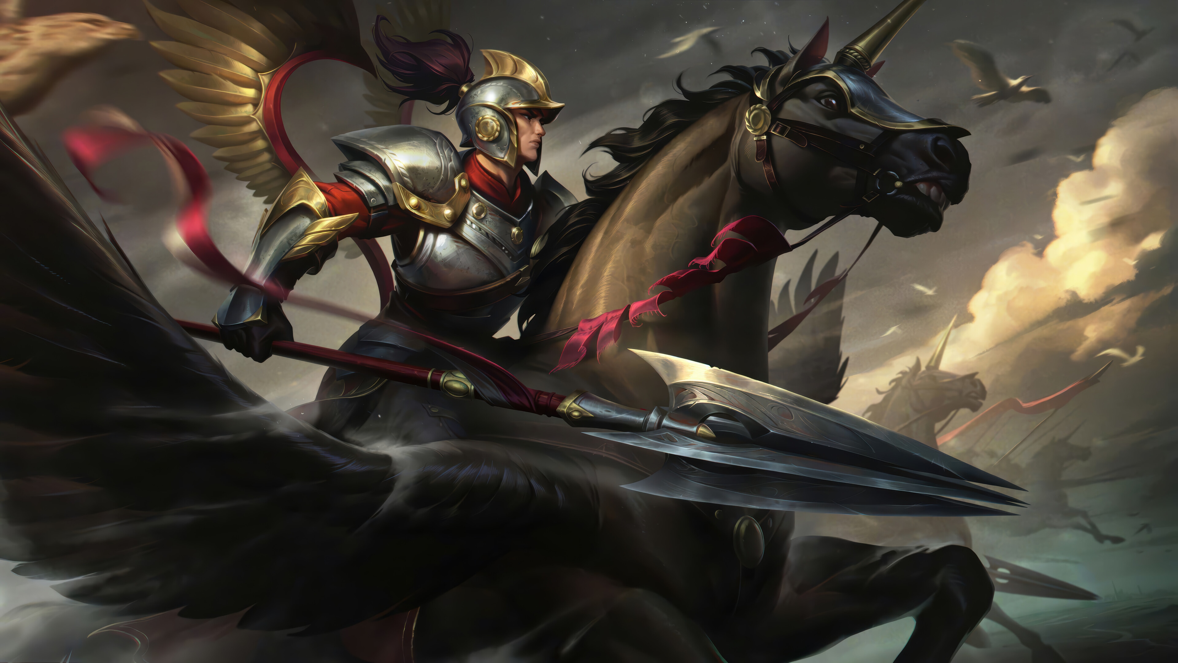 Xin Zhao Winged Hussar League of Legends 4K HD Wallpaper