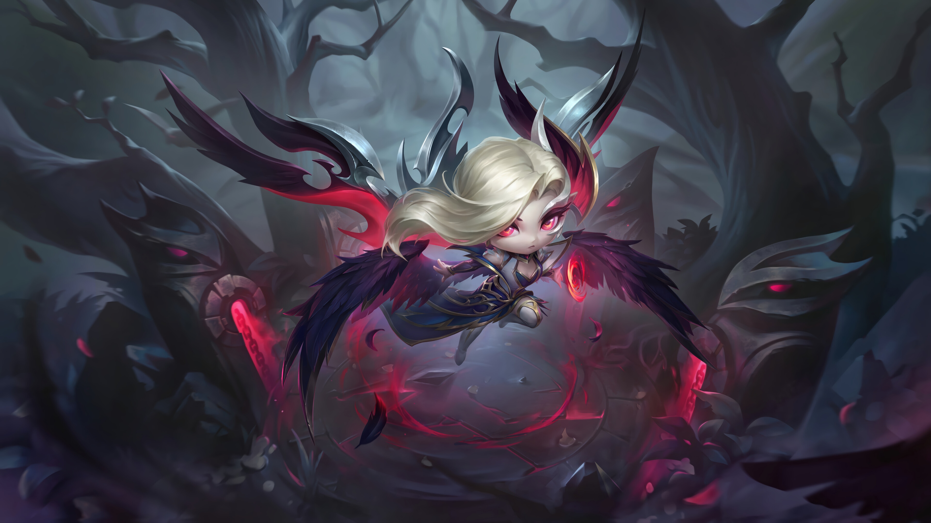 Chibi Morgana Little Legend in Coven Skin HD Wallpaper