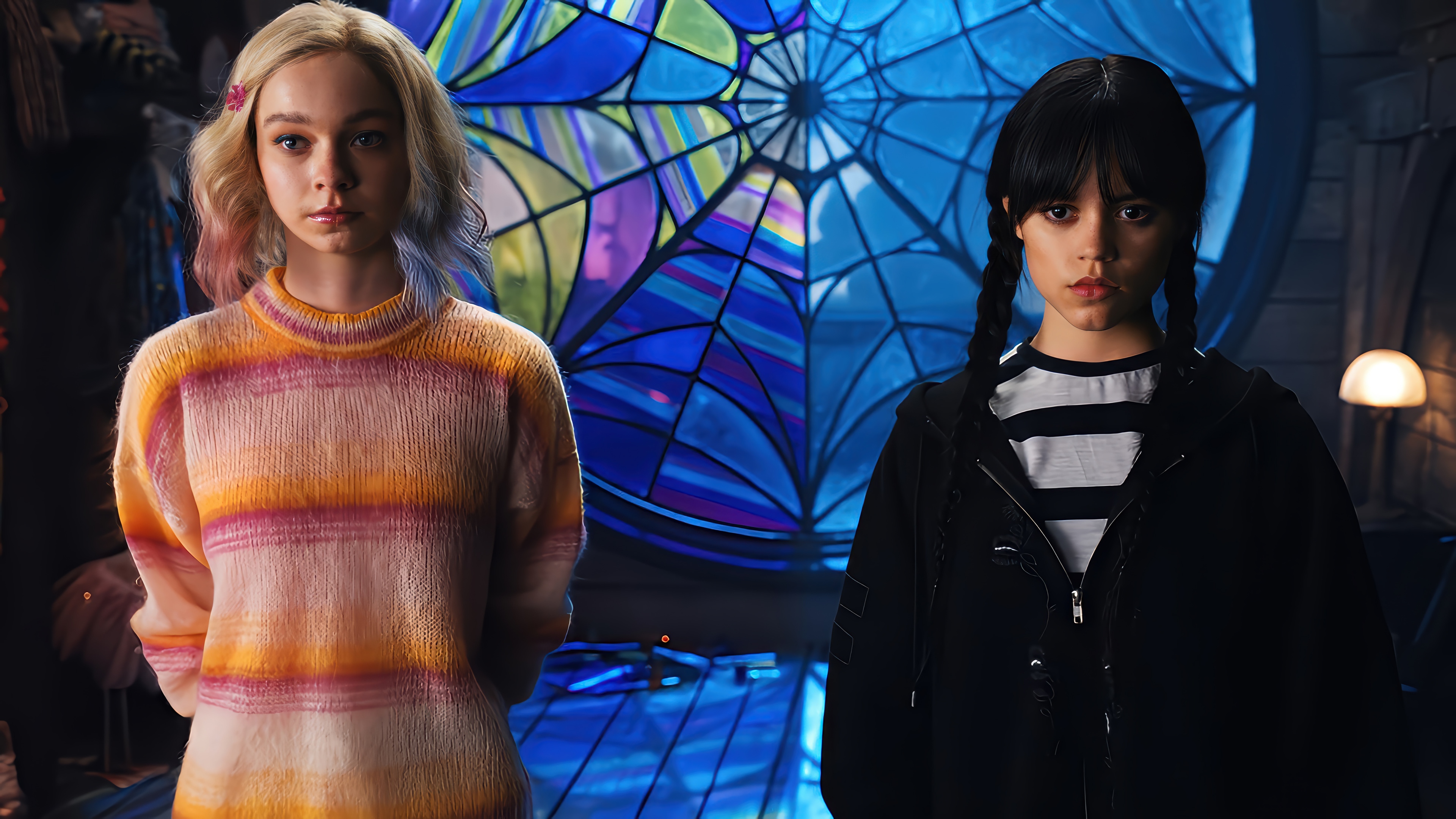 Enid Sinclair and Wednesday Addams in 4K HD Wallpaper