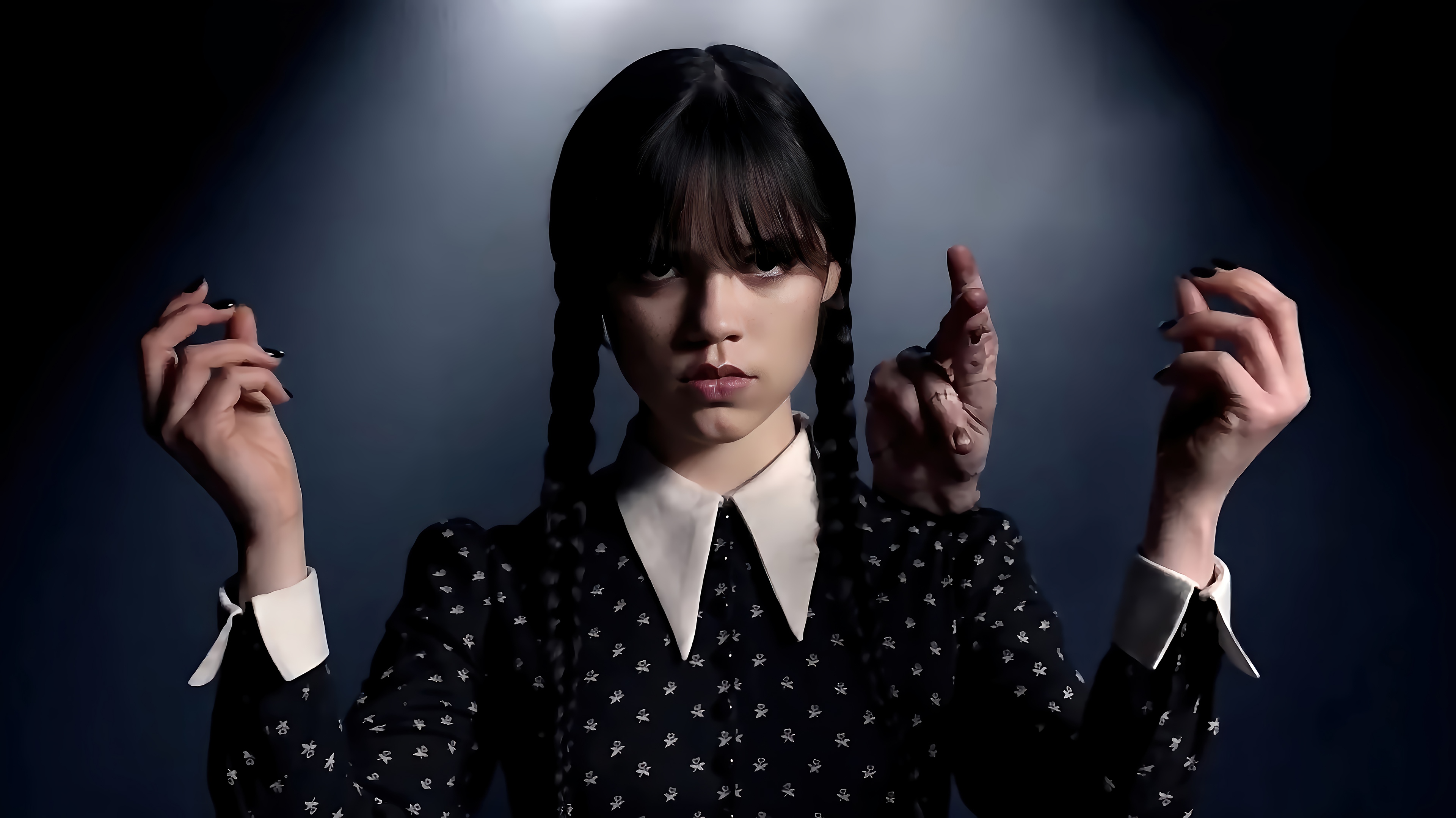 Wednesday Addams and Thing 4K HD Wallpaper