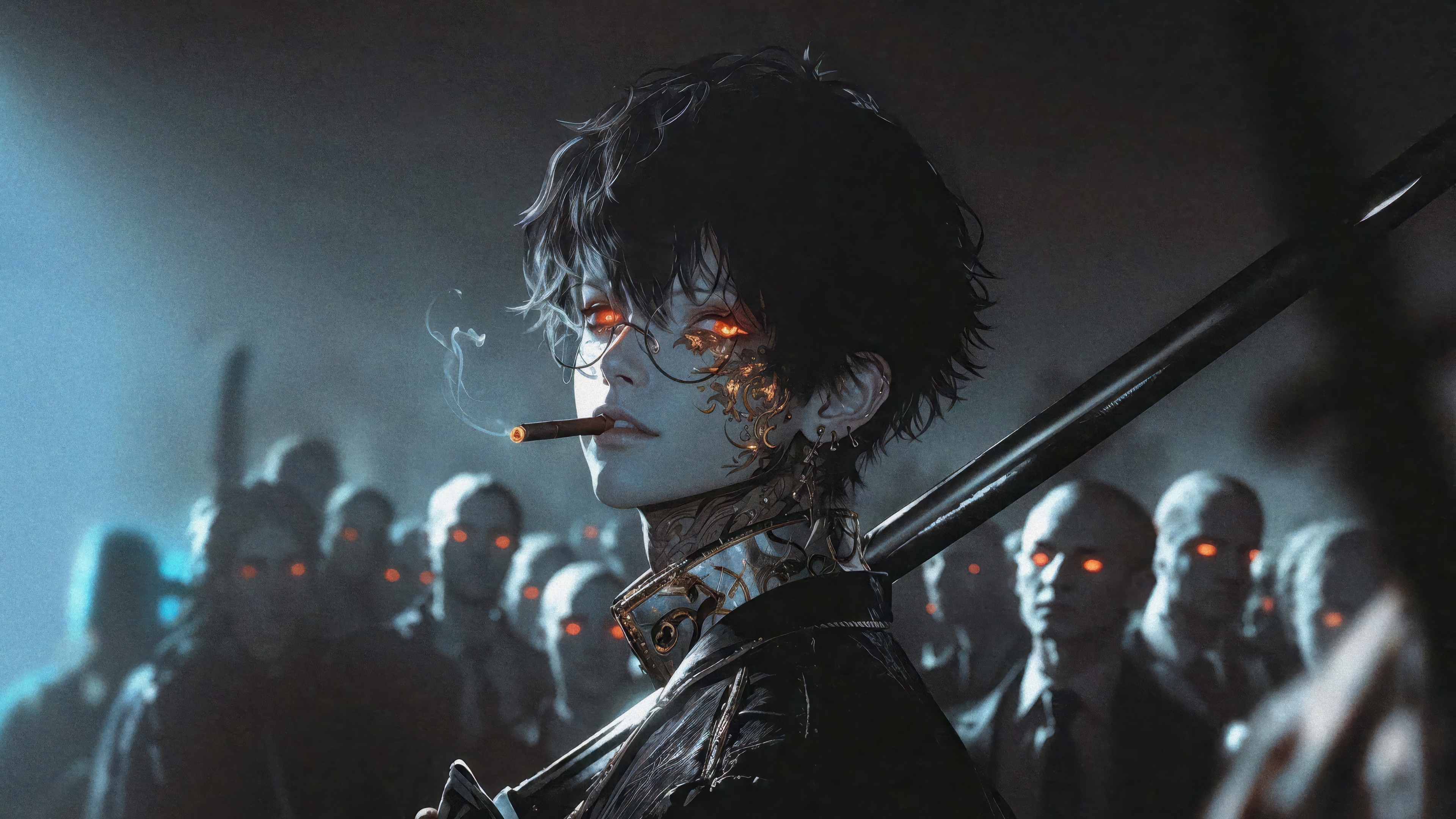 Anime Boy Yakuza Smoking 4K HD Wallpaper