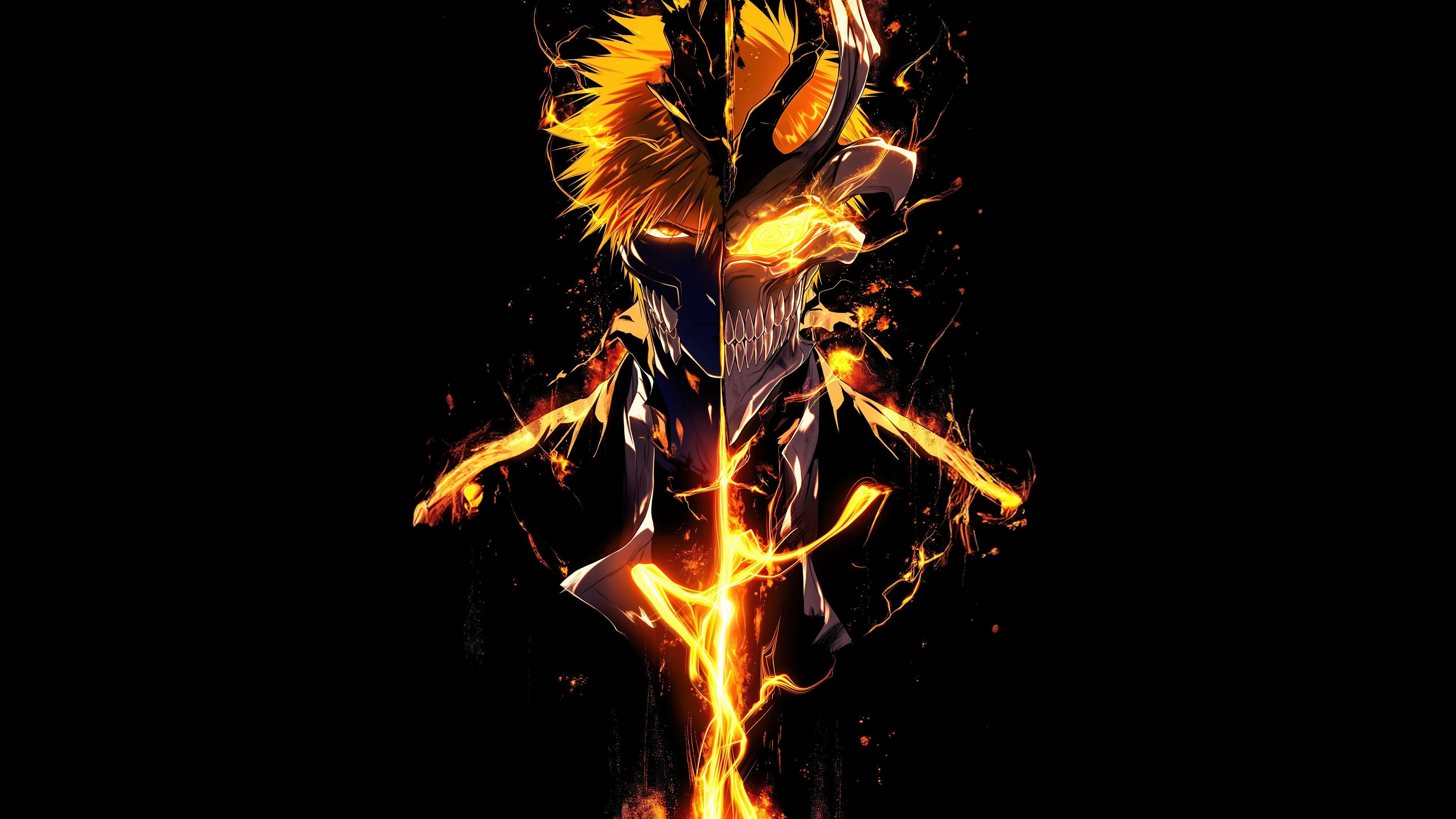 Ichigo Kurosaki Hollow Form Bleach 4K HD Wallpaper
