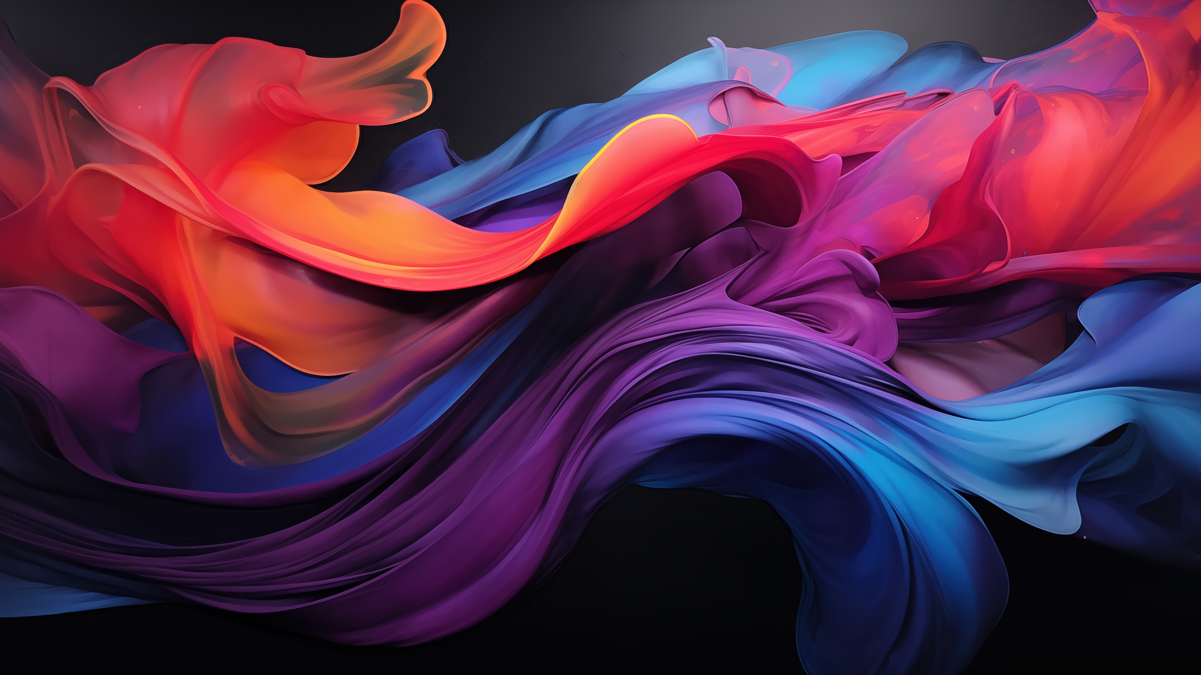 Colorful Abstract Flowing Fabric 4K HD Wallpaper