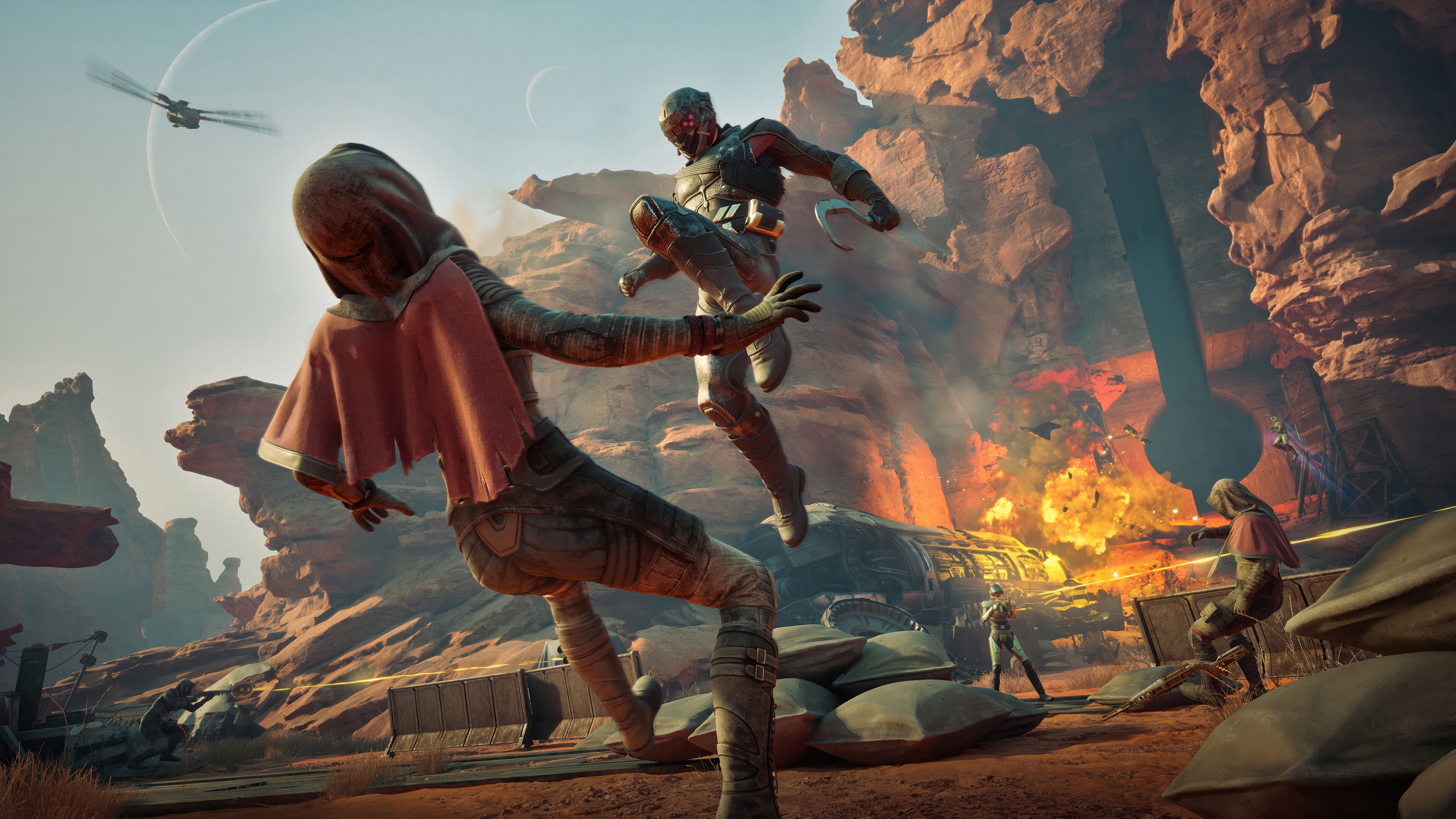 Dune: Awakening 4K desert combat HD Wallpaper