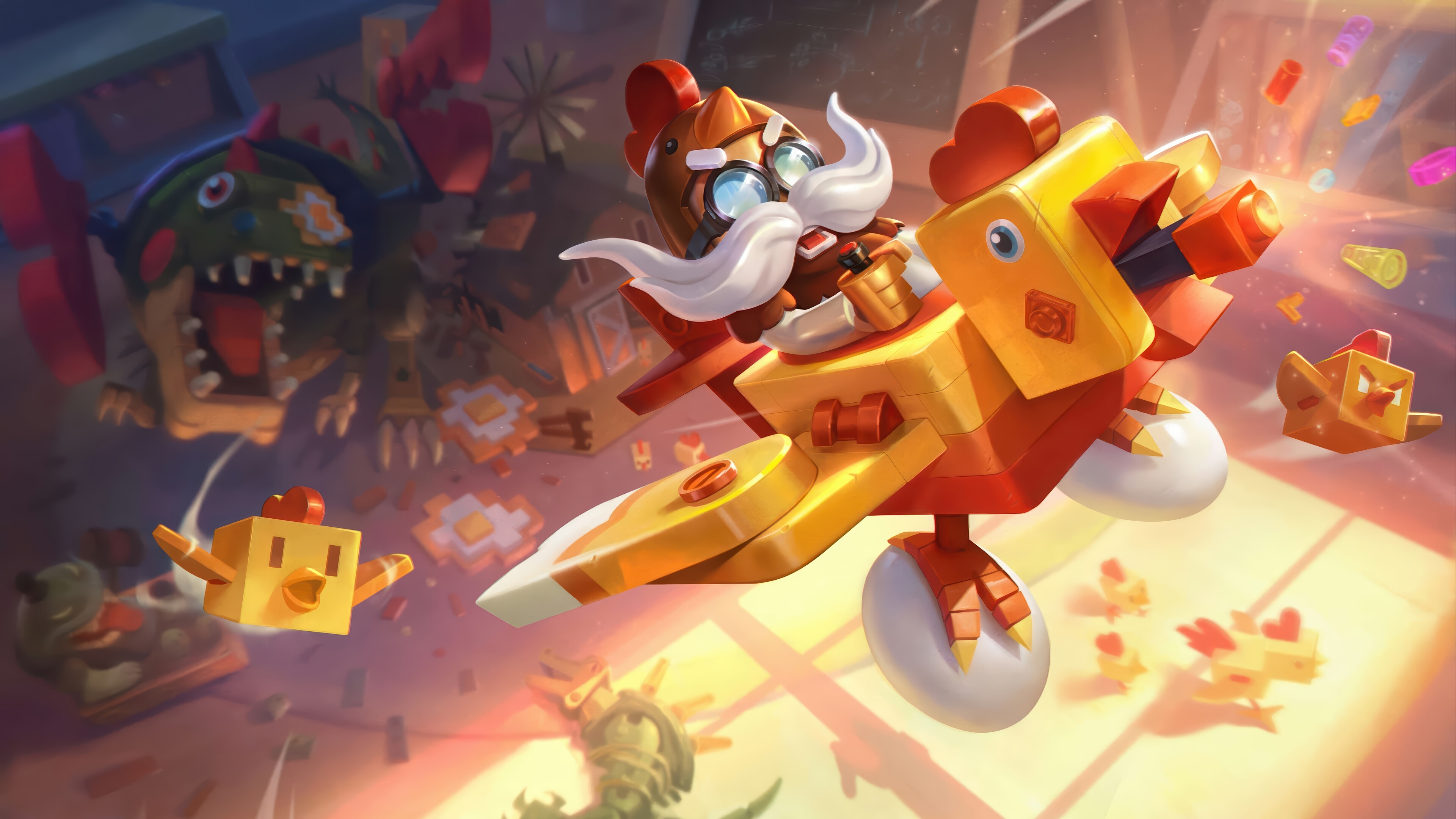 Corki in a Chicken Airplane Toy HD Wallpaper