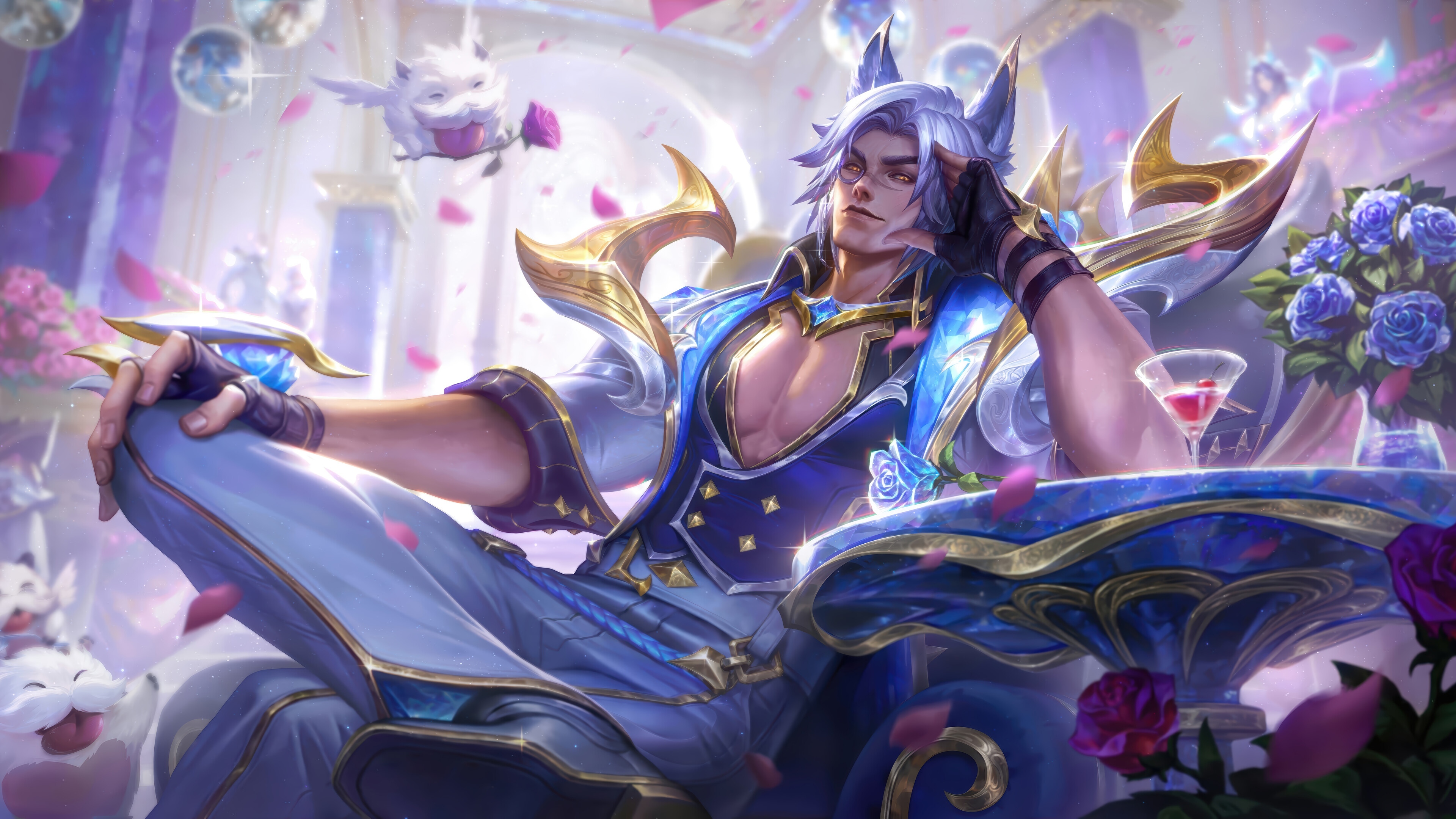 Sett Crystal Rose Splash Art 4K HD Wallpaper