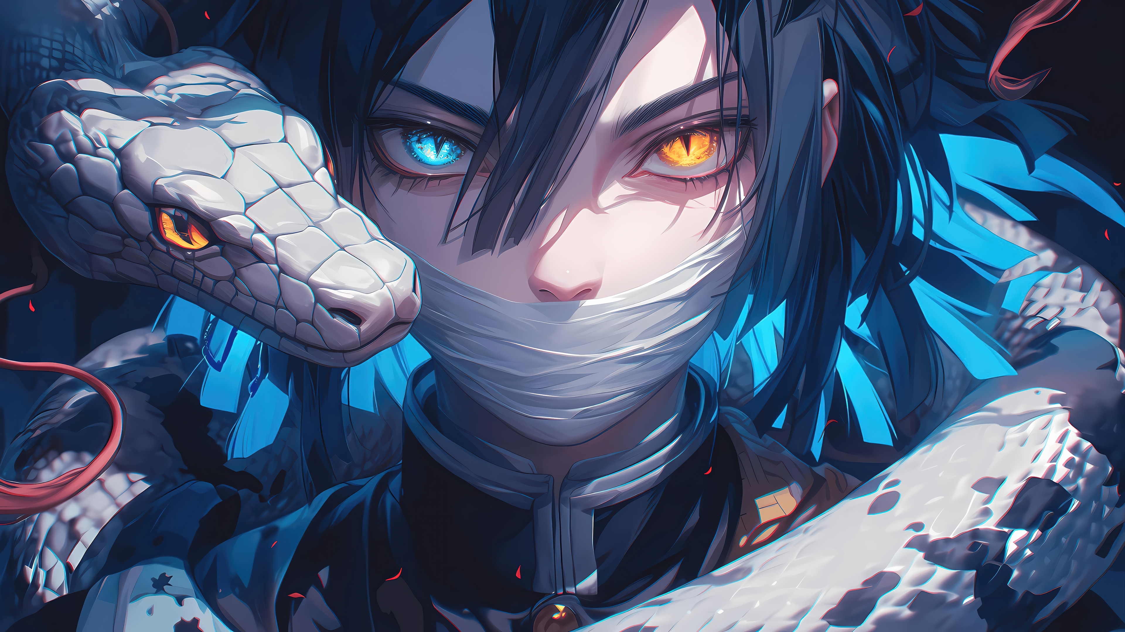Obanai Iguro from Demon Slayer Kimetsu no Yaiba 4K HD Wallpaper