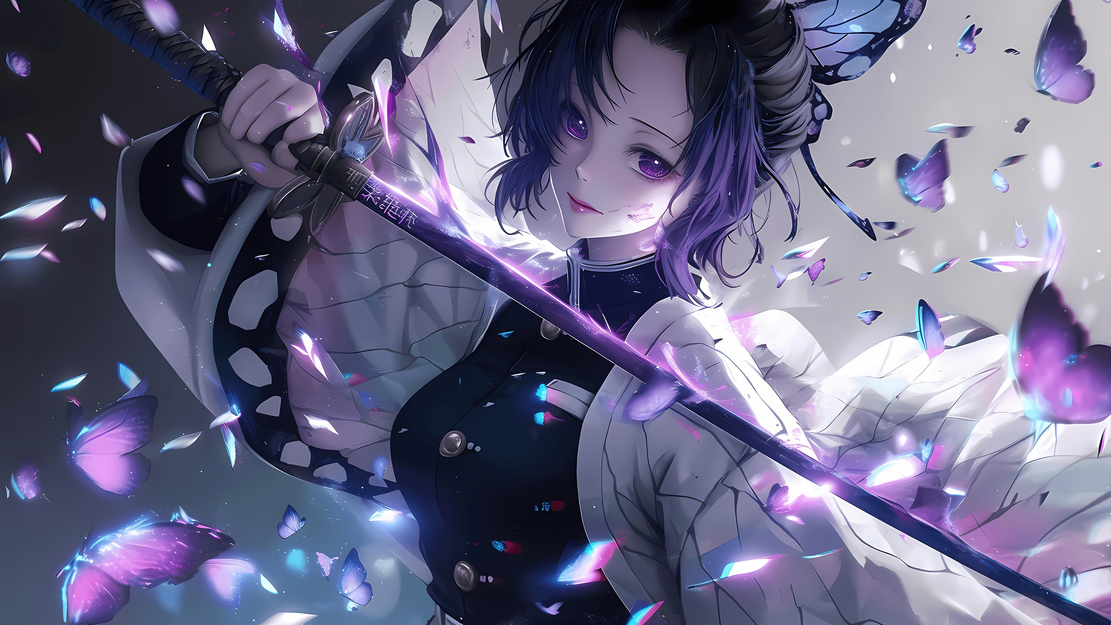 Shinobu Kocho from Demon Slayer Kimetsu no Yaiba 4K HD Wallpaper