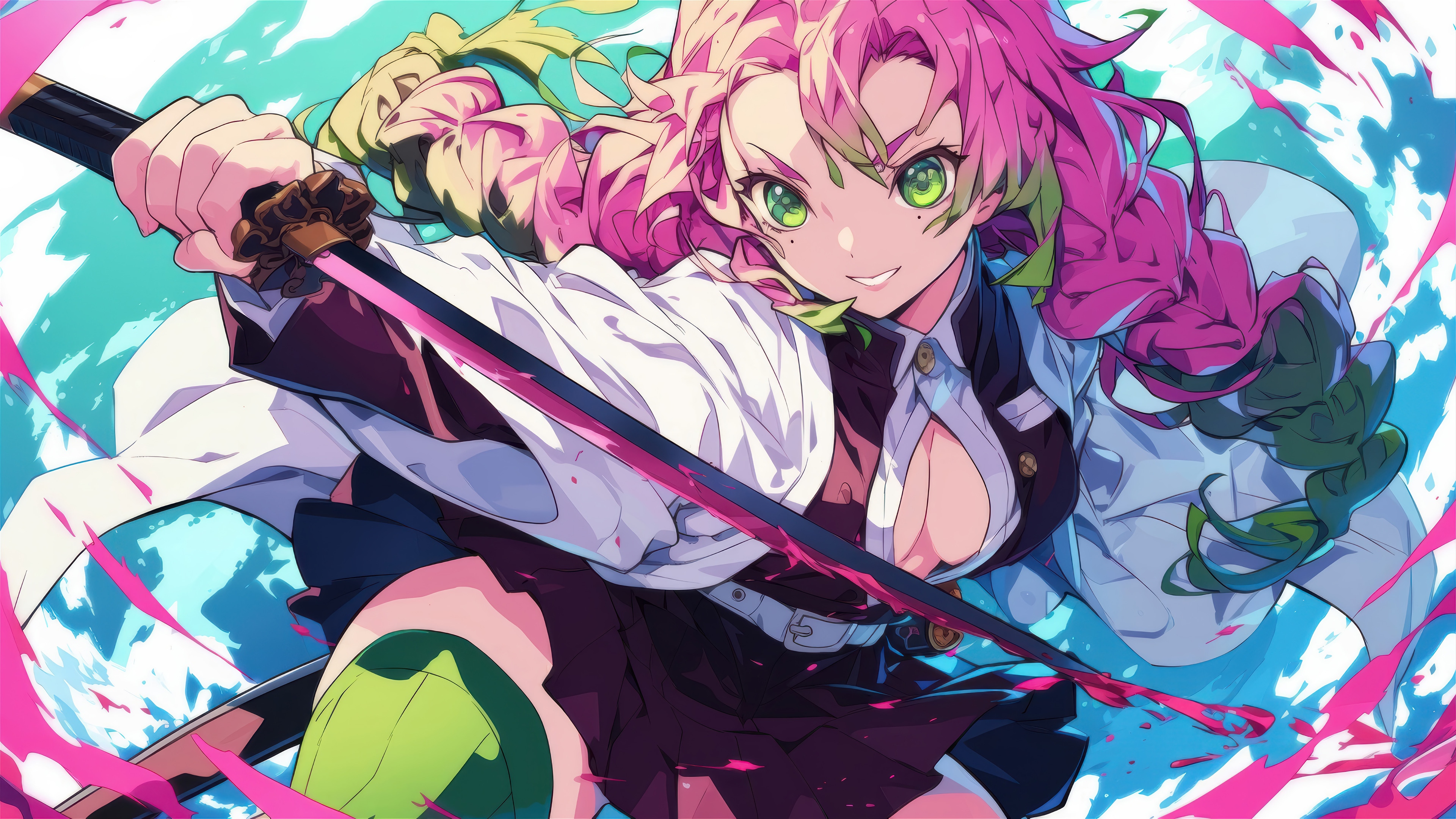 Mitsuri Kanroji from Demon Slayer 4K HD Wallpaper