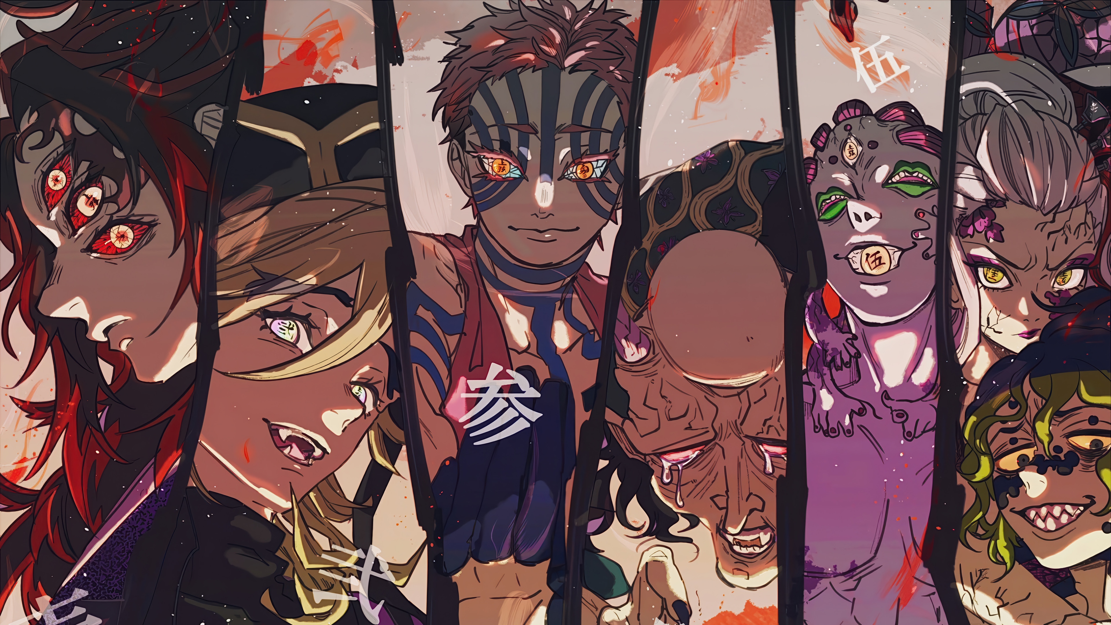 Demon Slayer Kimetsu no Yaiba Upper Moons 4K HD Wallpaper