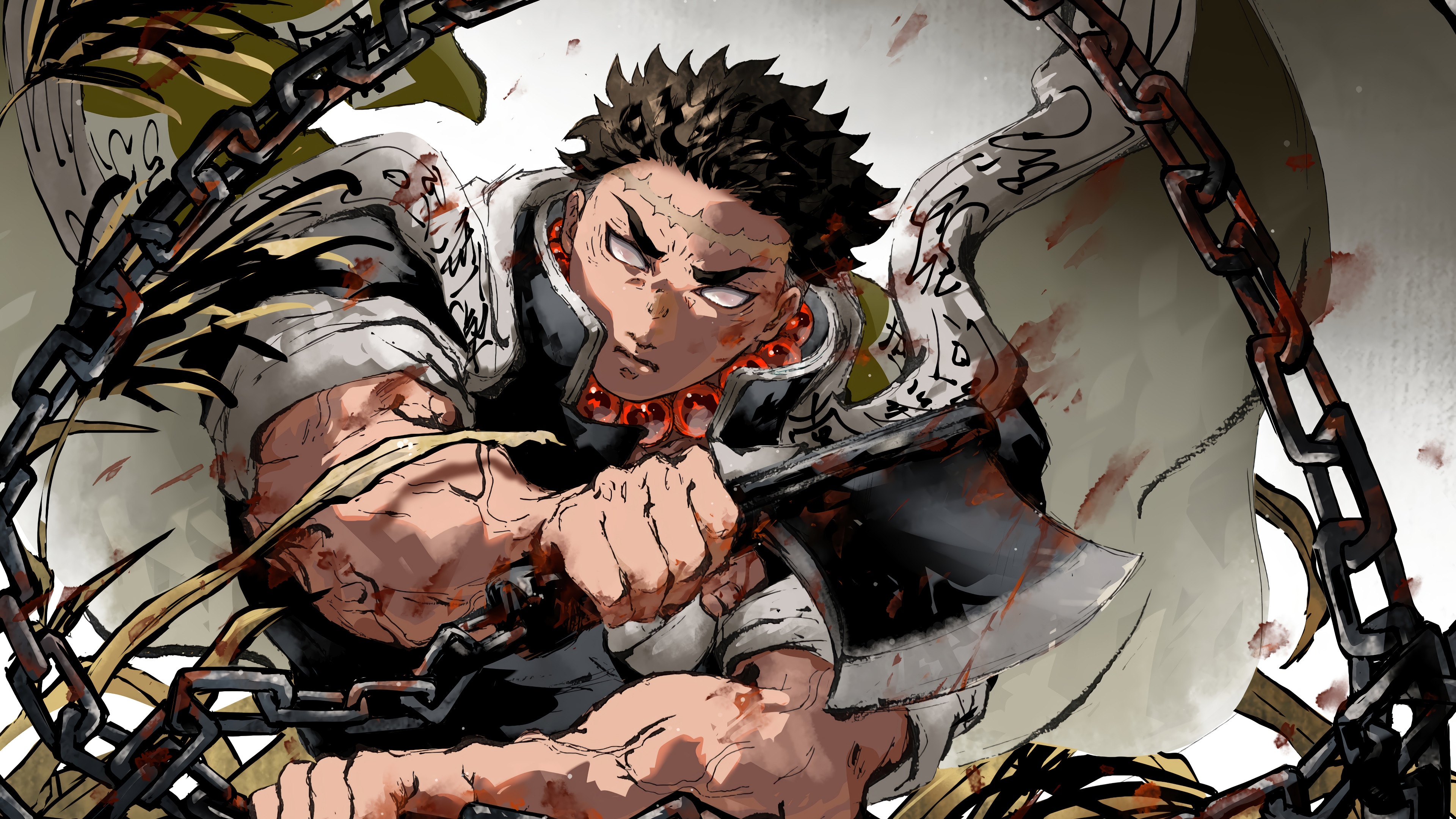 Gyomei Himejima from Demon Slayer Kimetsu no Yaiba 4K HD Wallpaper