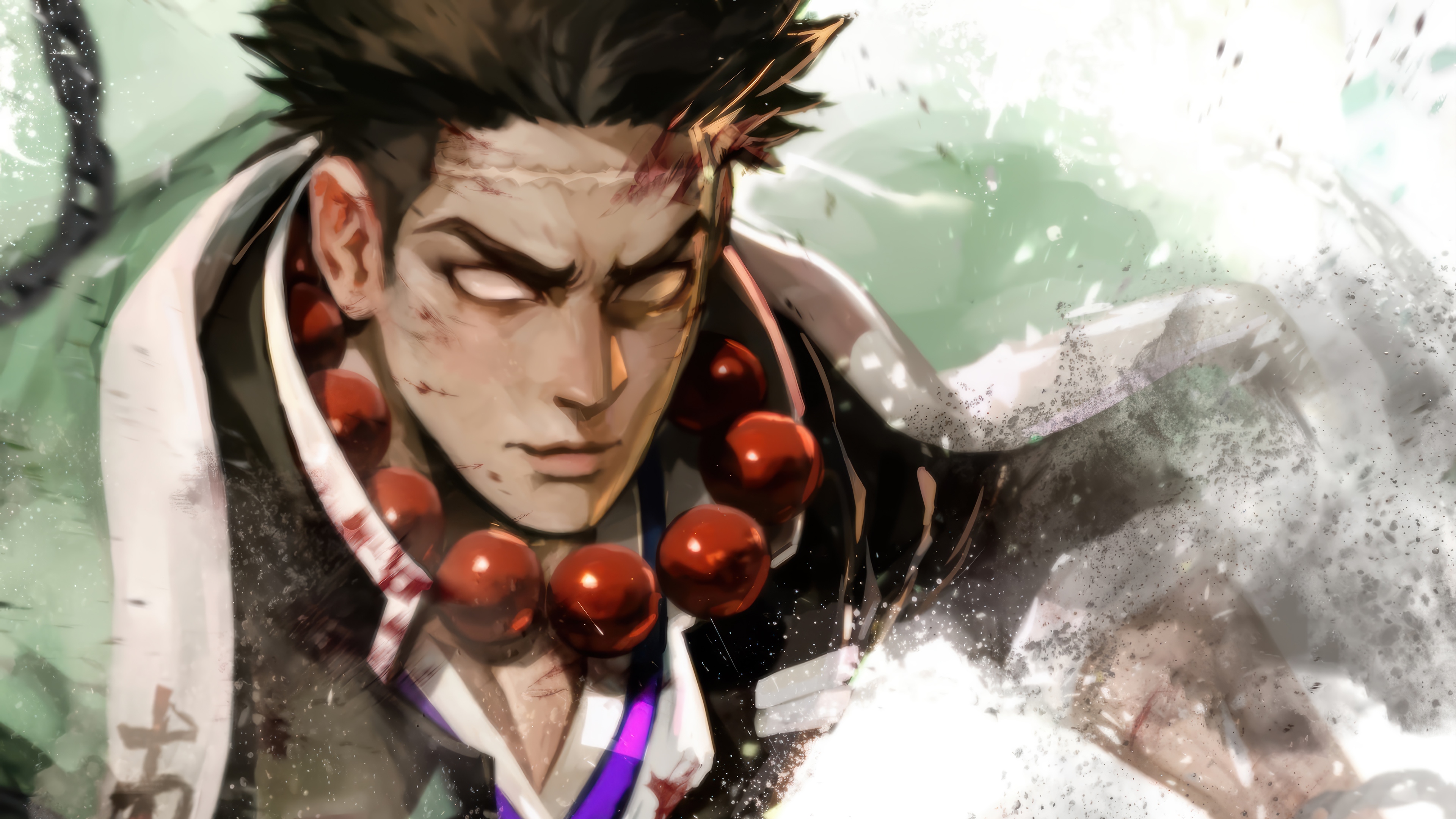 Gyomei Himejima from Demon Slayer 4K HD Wallpaper