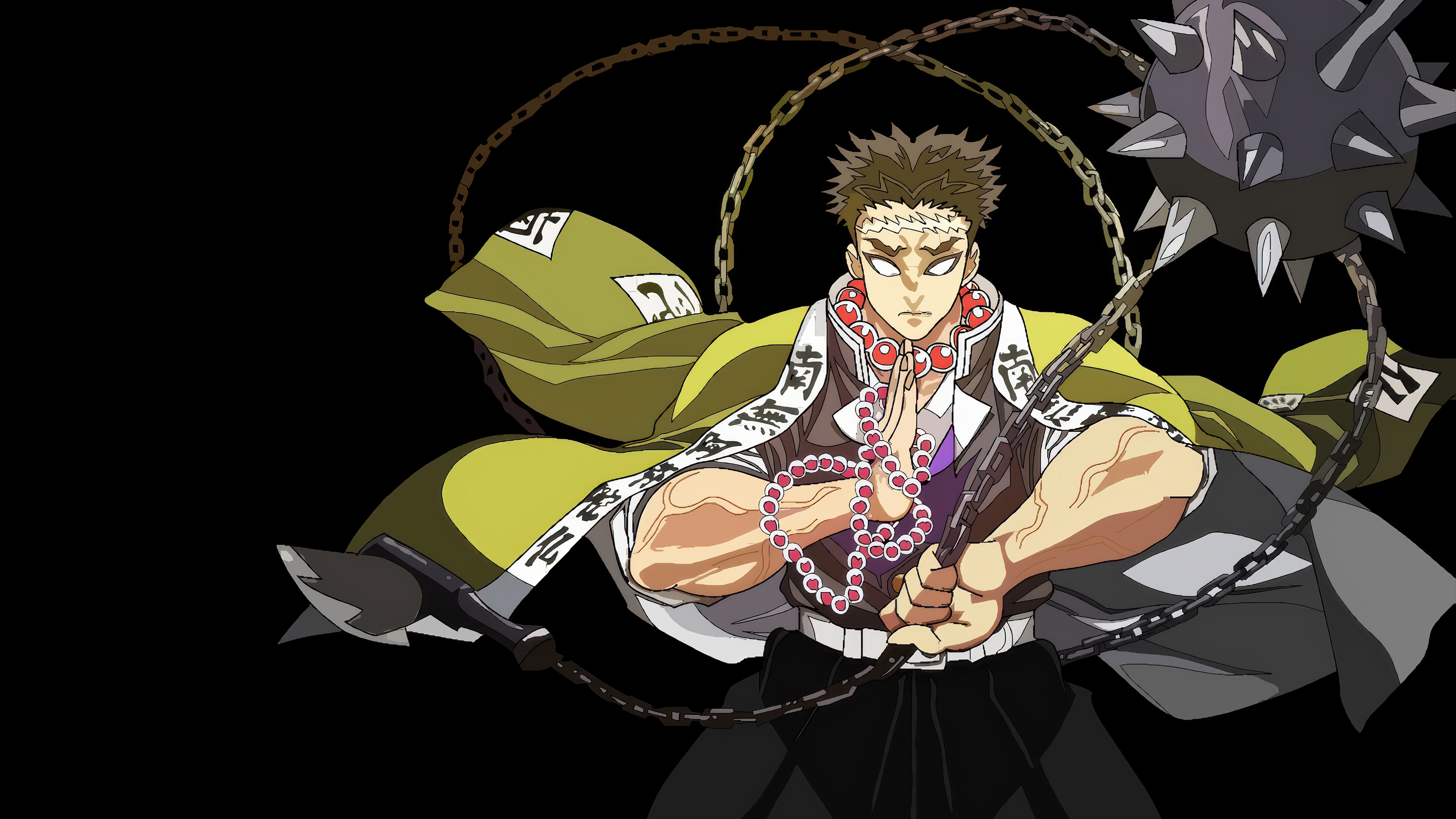 Gyomei Himejima from Demon Slayer Kimetsu no Yaiba 4K HD Wallpaper