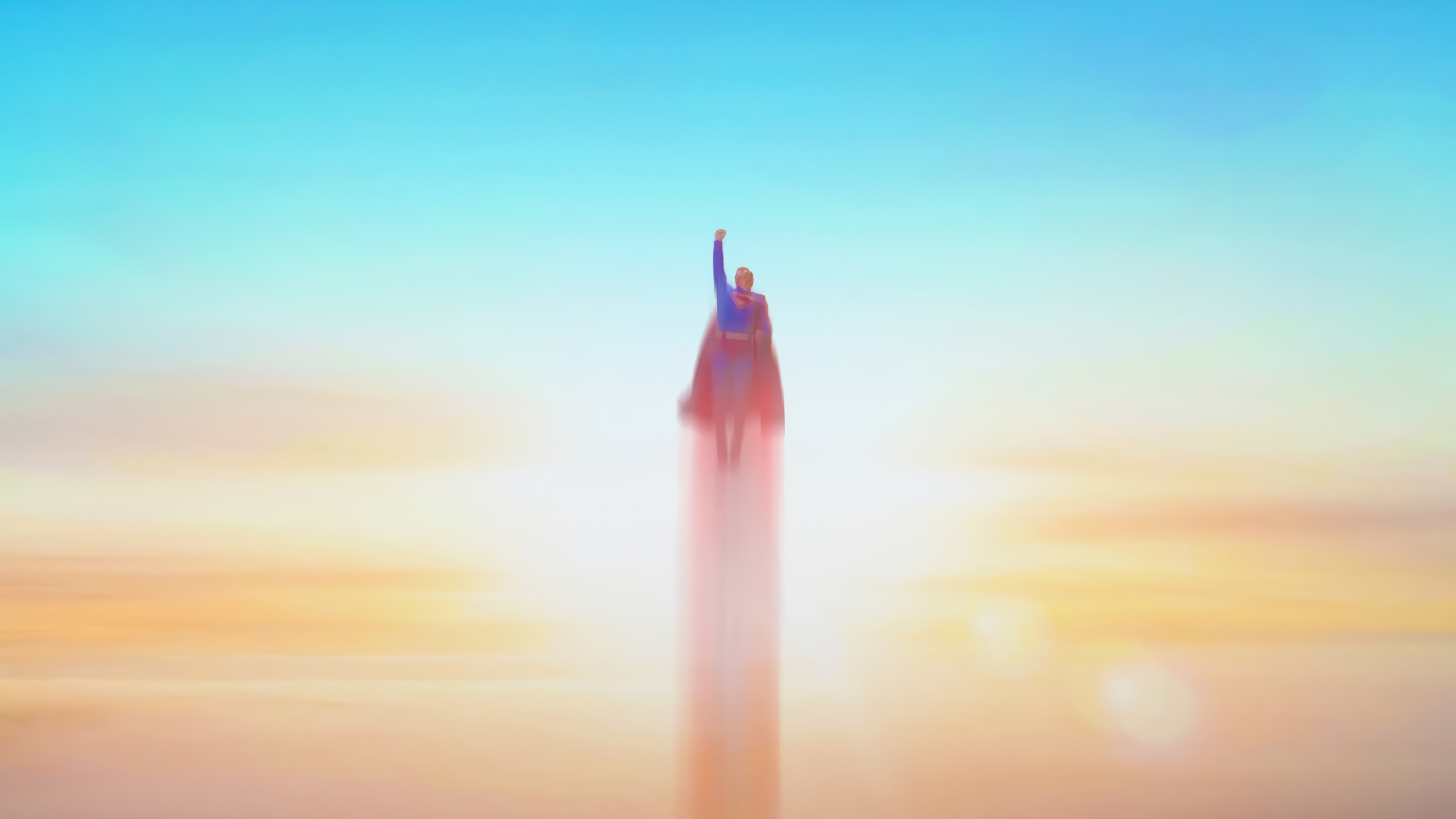 Superman flying in the sky 4K HD Wallpaper