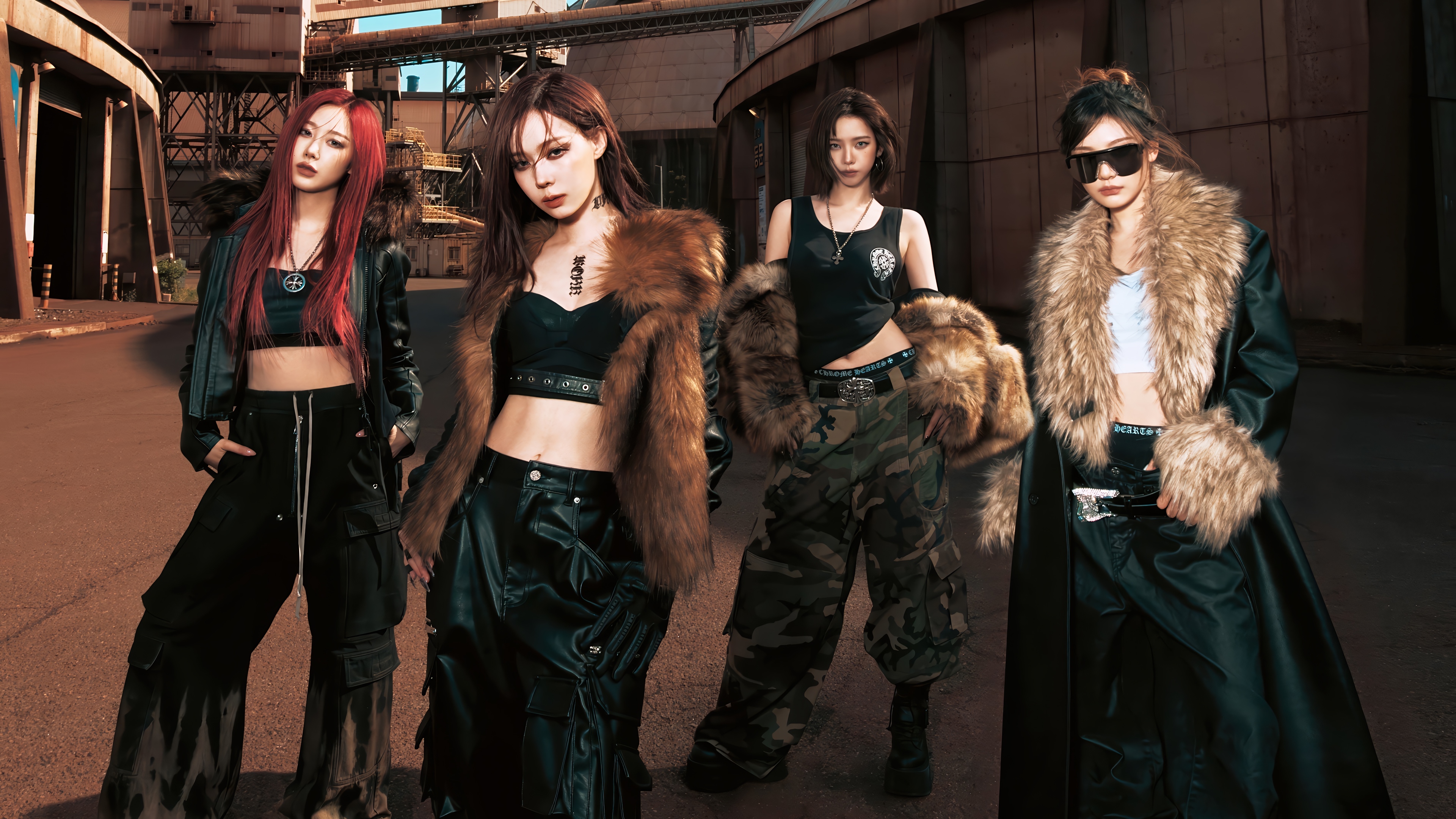 Aespa members in "Dirty Work" concept HD Wallpaper