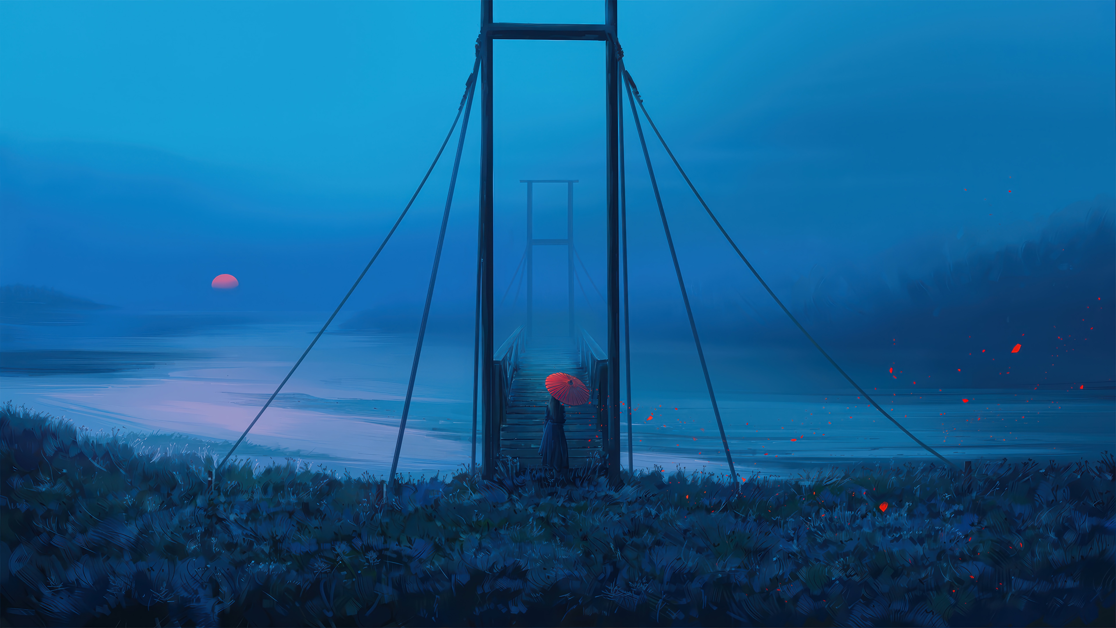 Bridge Scenery at Sunset 4K HD Wallpaper