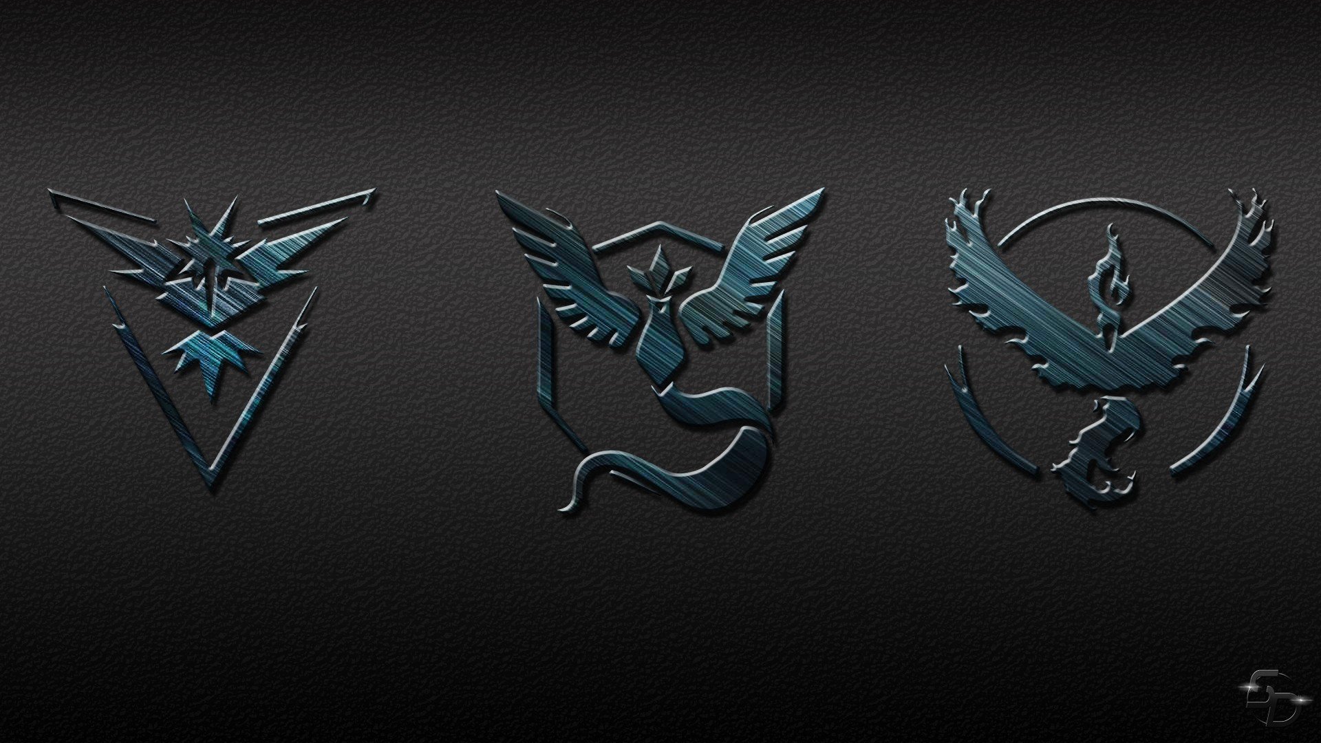Pokemon Go Team Logos: Mystic, Instinct, Valor HD Wallpaper
