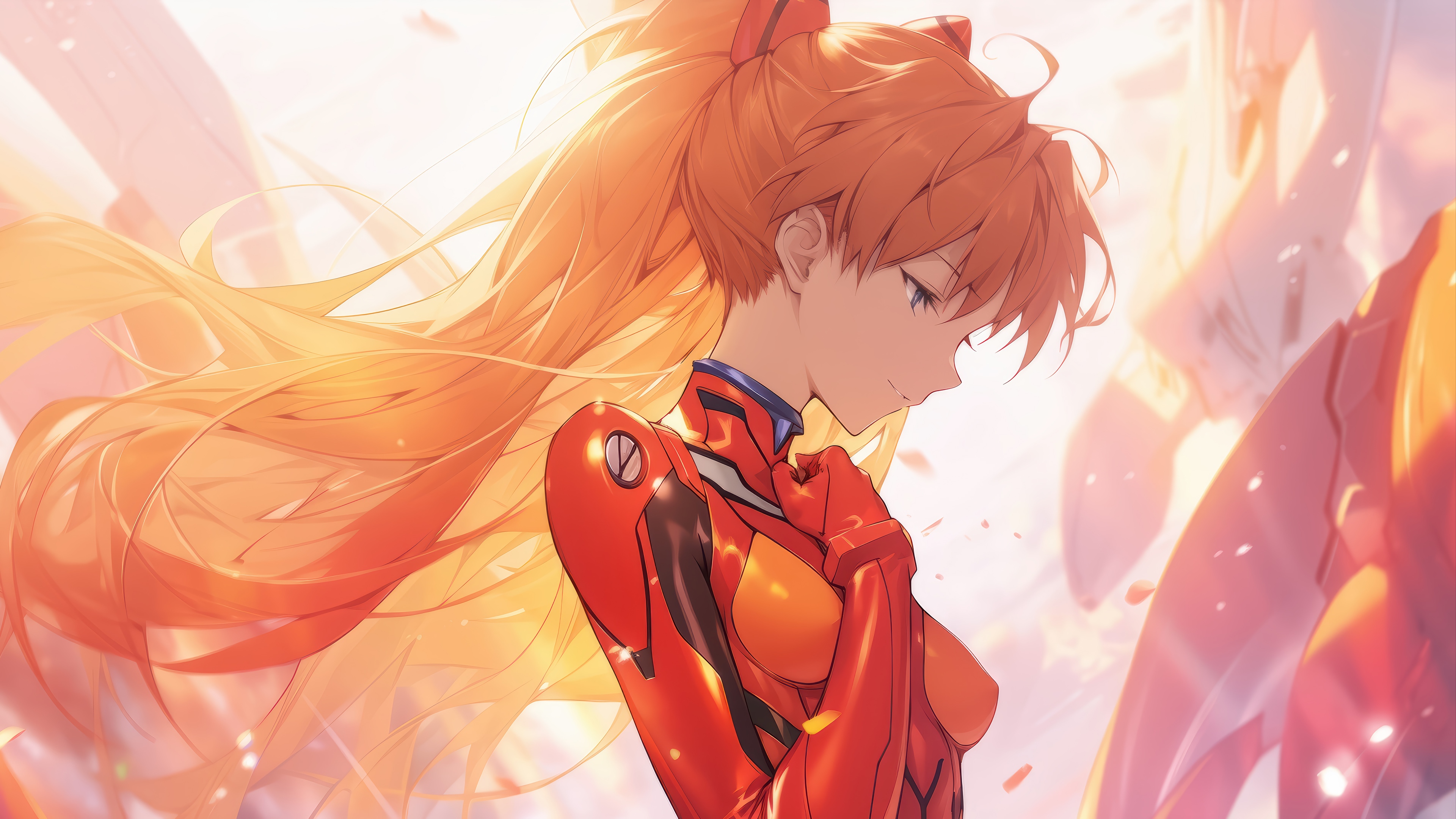 Asuka Langley Soryu in Neon Genesis Evangelion 4K HD Wallpaper