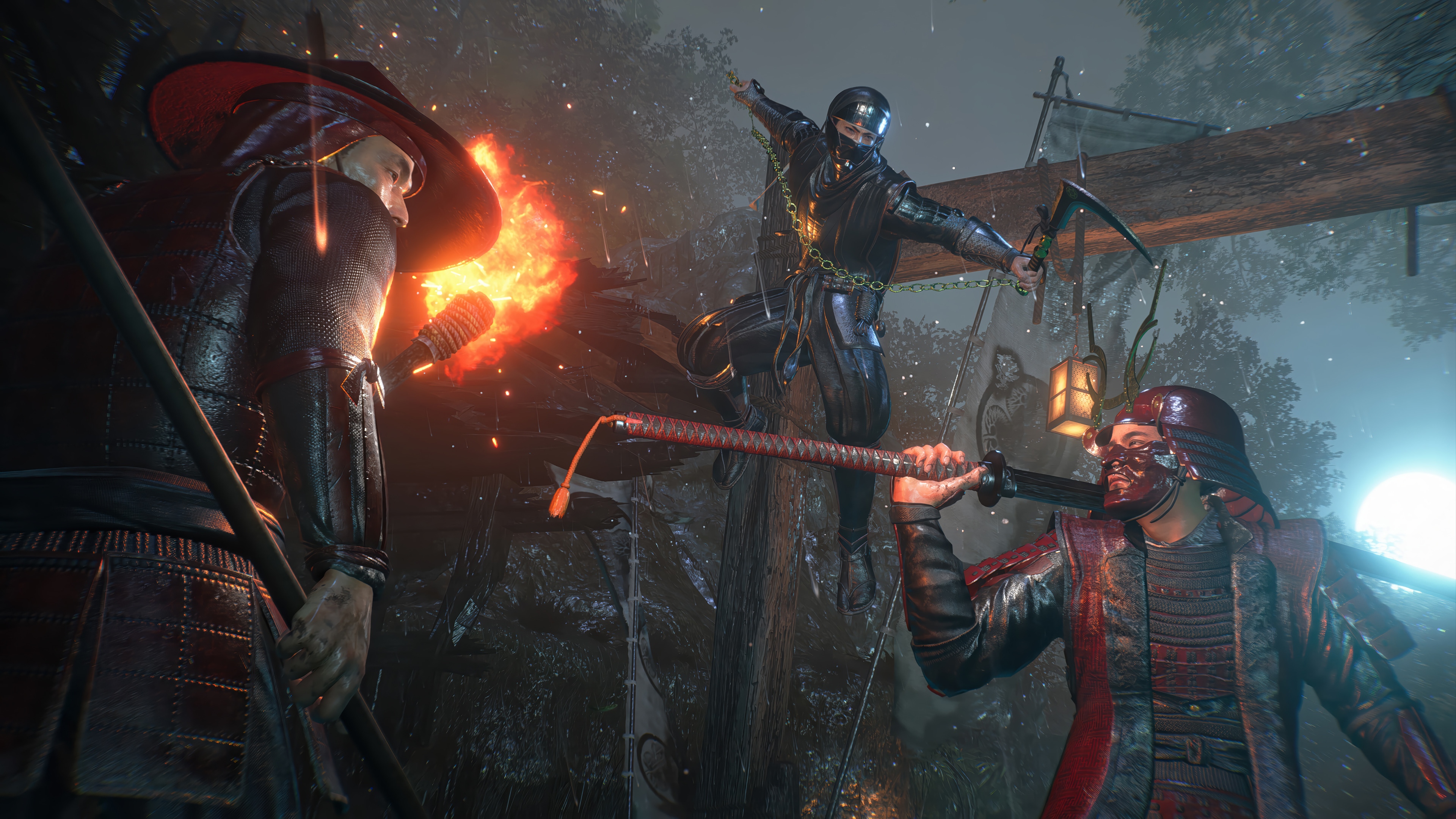Samurai and Ninja fight in Nioh 4K HD Wallpaper