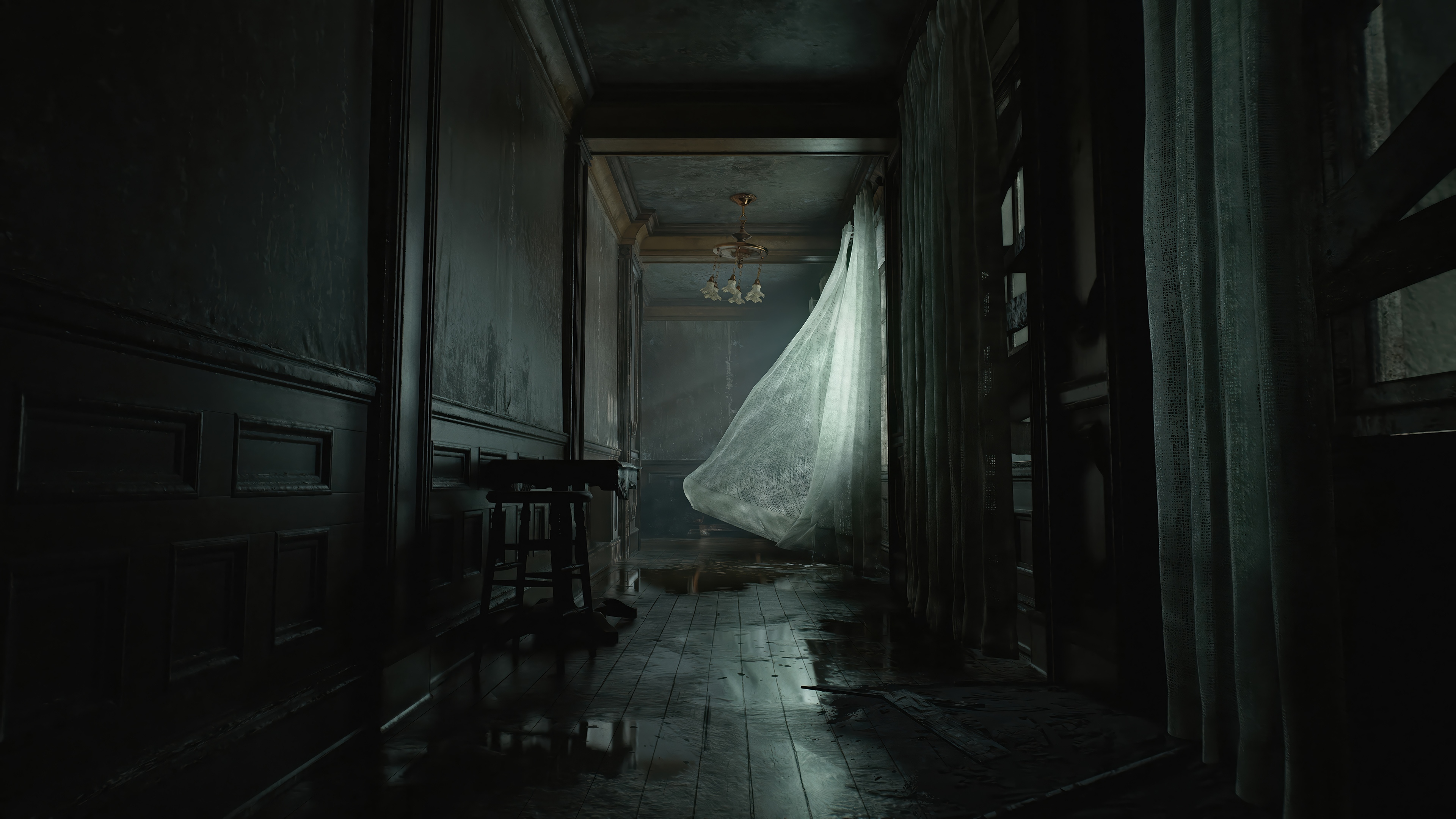 Resident Evil Requiem 4K Hallway HD Wallpaper