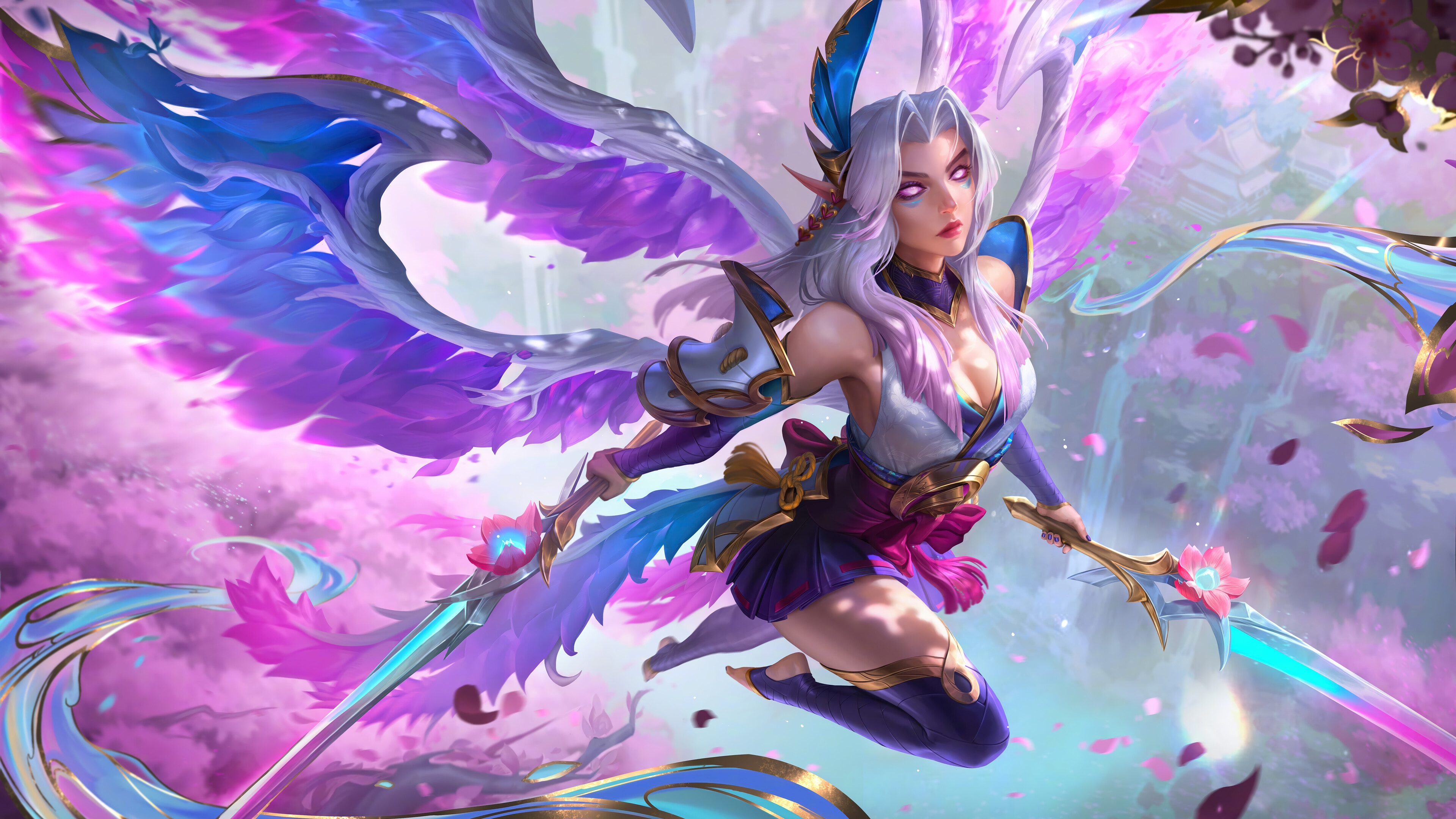 Spirit Blossom Kayle Splash Art 4K HD Wallpaper