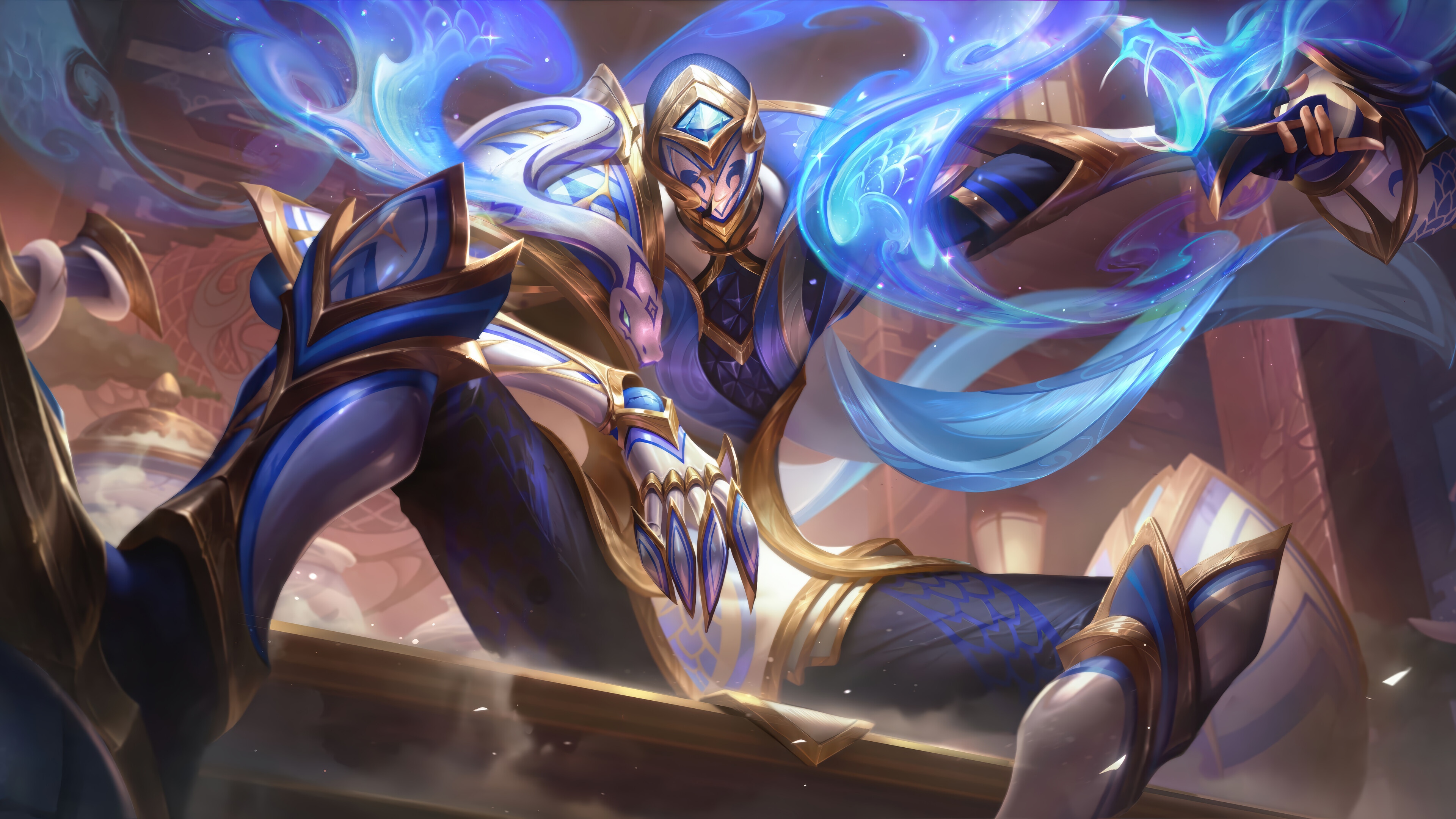 Porcelain Jhin Splash Art 4K HD Wallpaper