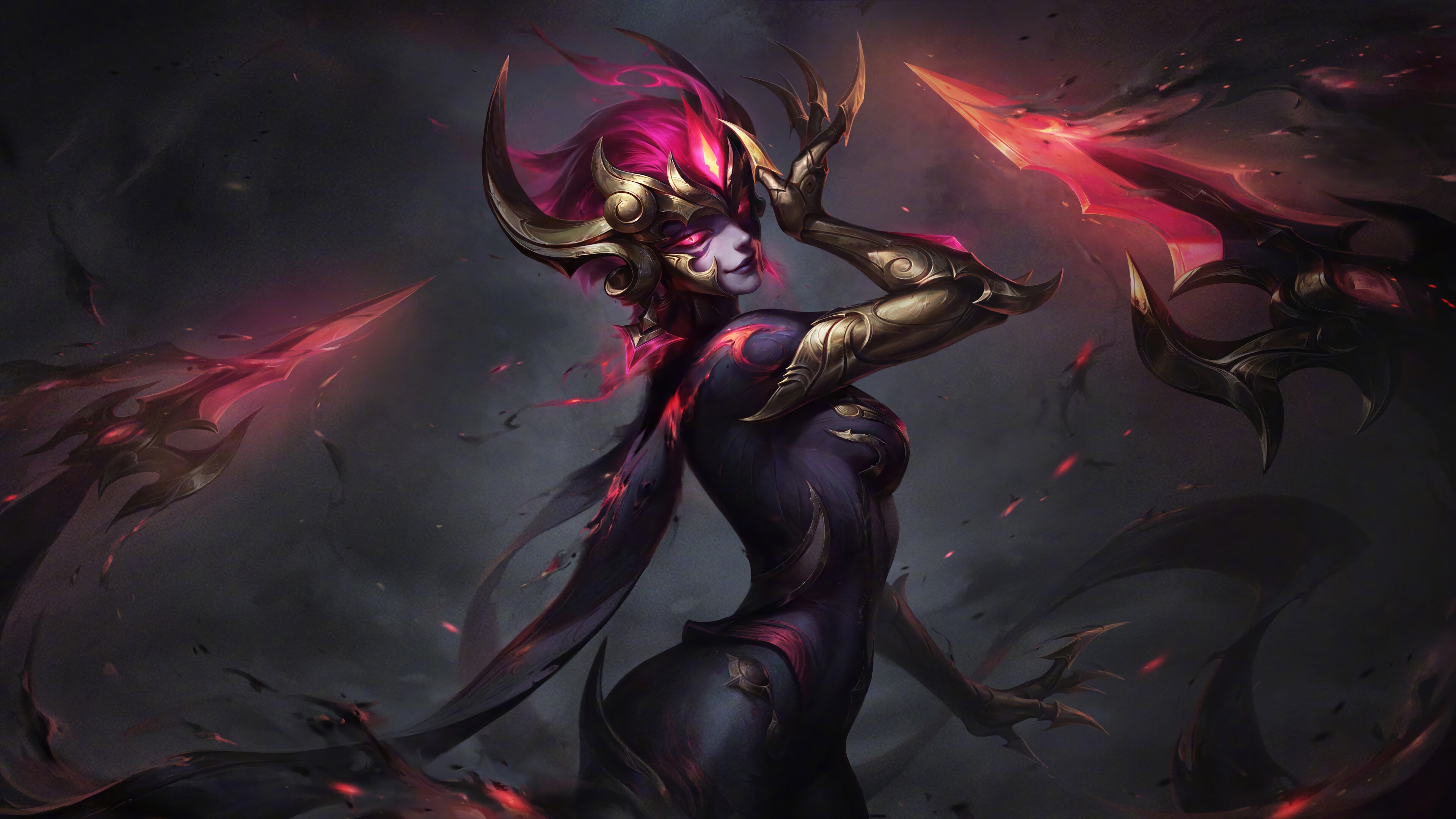 Nightbringer Evelynn Splash Art 4K HD Wallpaper