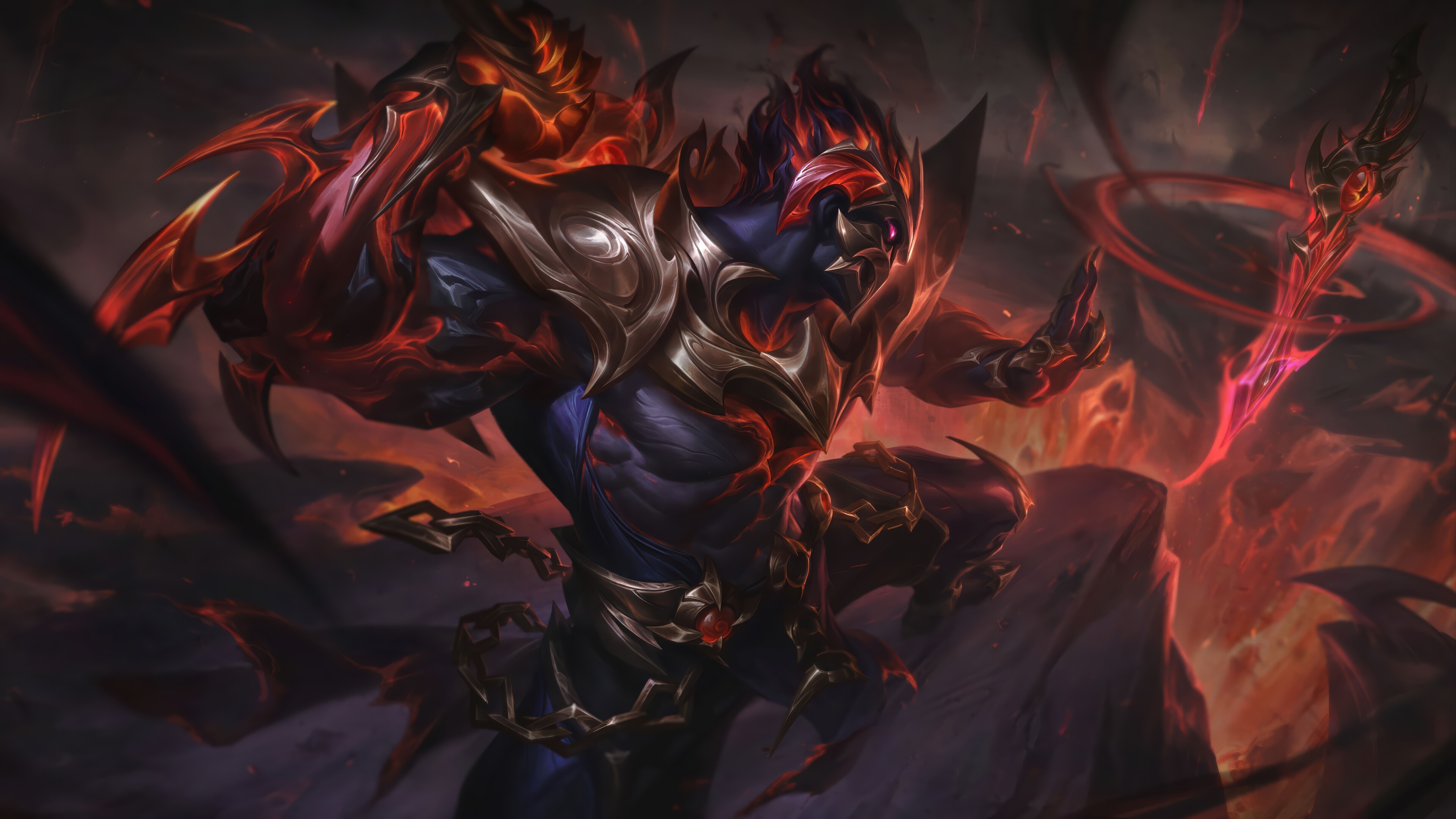 Nightbringer Shen 4K Splash Art HD Wallpaper