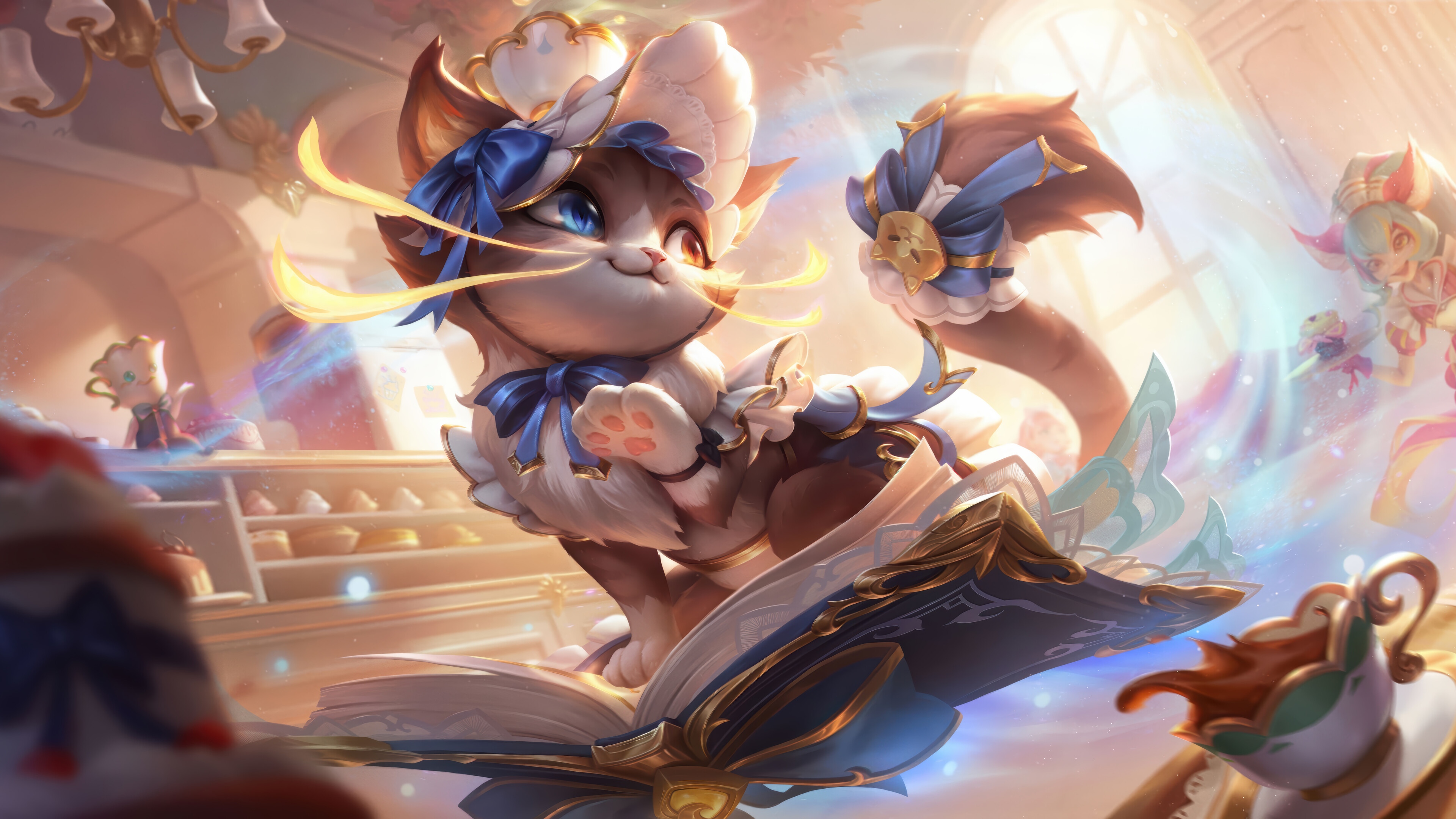 Yuumi from League of Legends Cafe Cuties Splash Art 4K HD Wallpaper