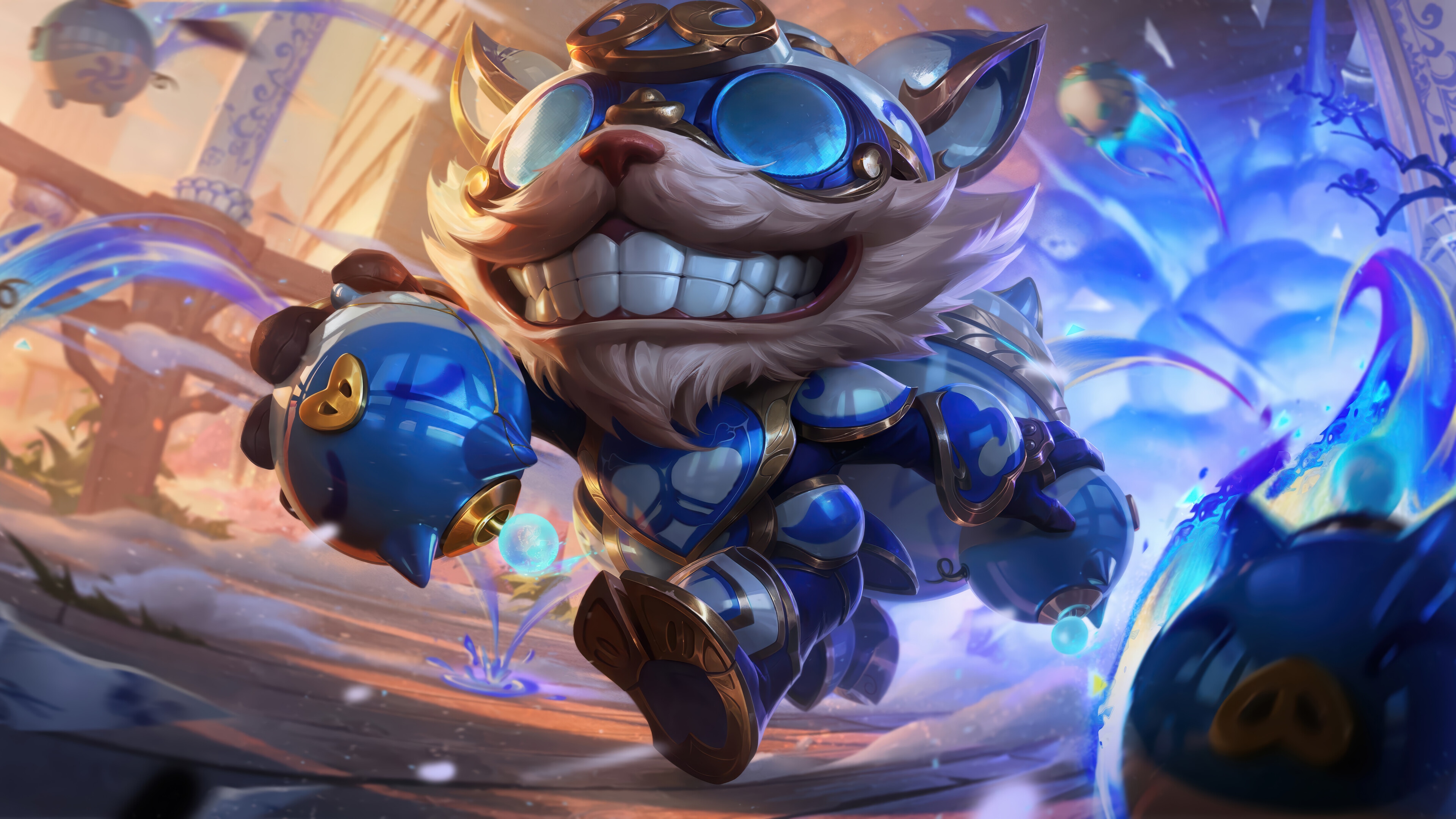 Porcelain Ziggs in League of Legends Splash Art 4K HD Wallpaper
