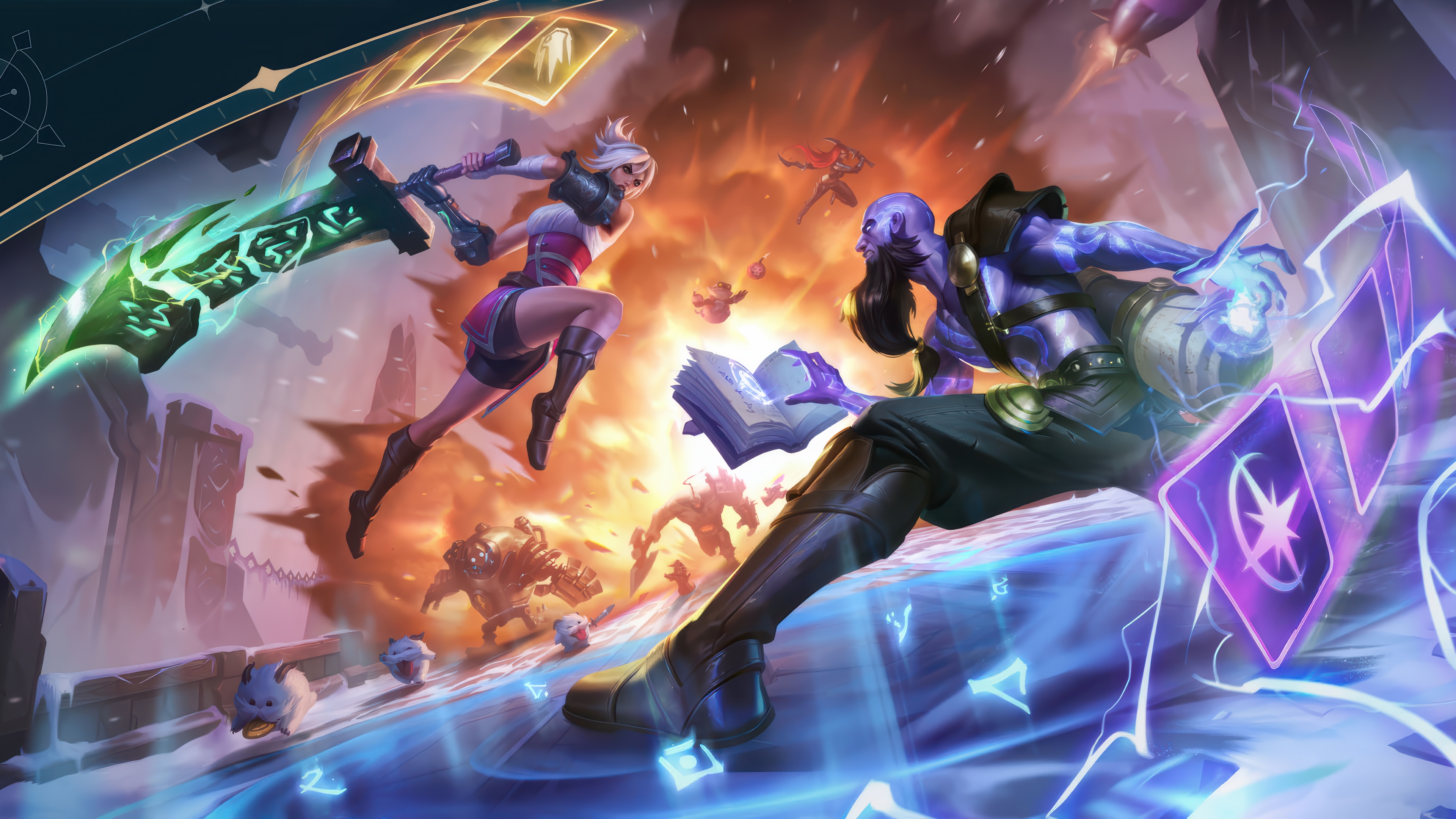 Riven and Ryze in League of Legends 4K HD Wallpaper