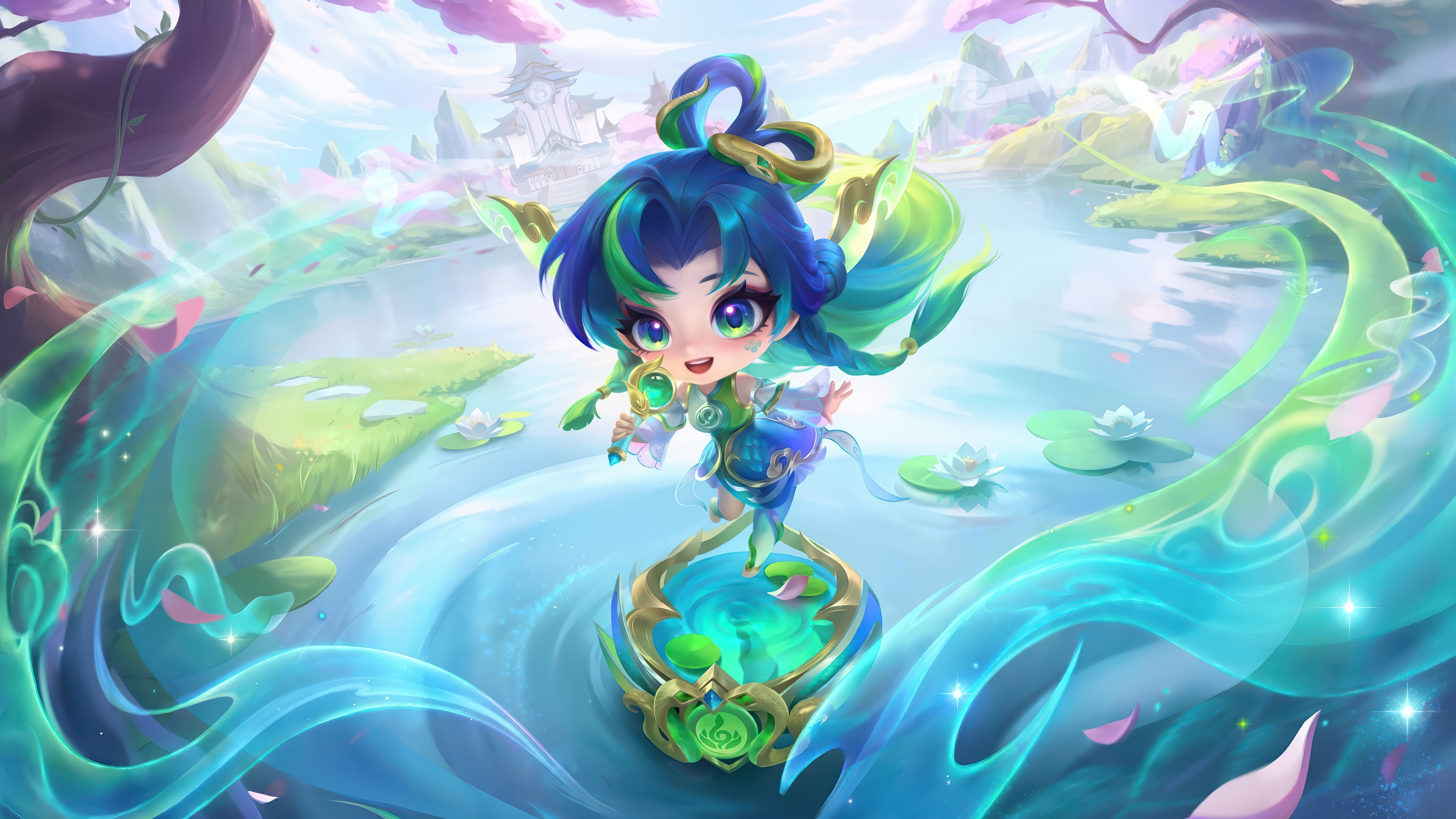 Chibi Seraphine in Teamfight Tactics 4K HD Wallpaper