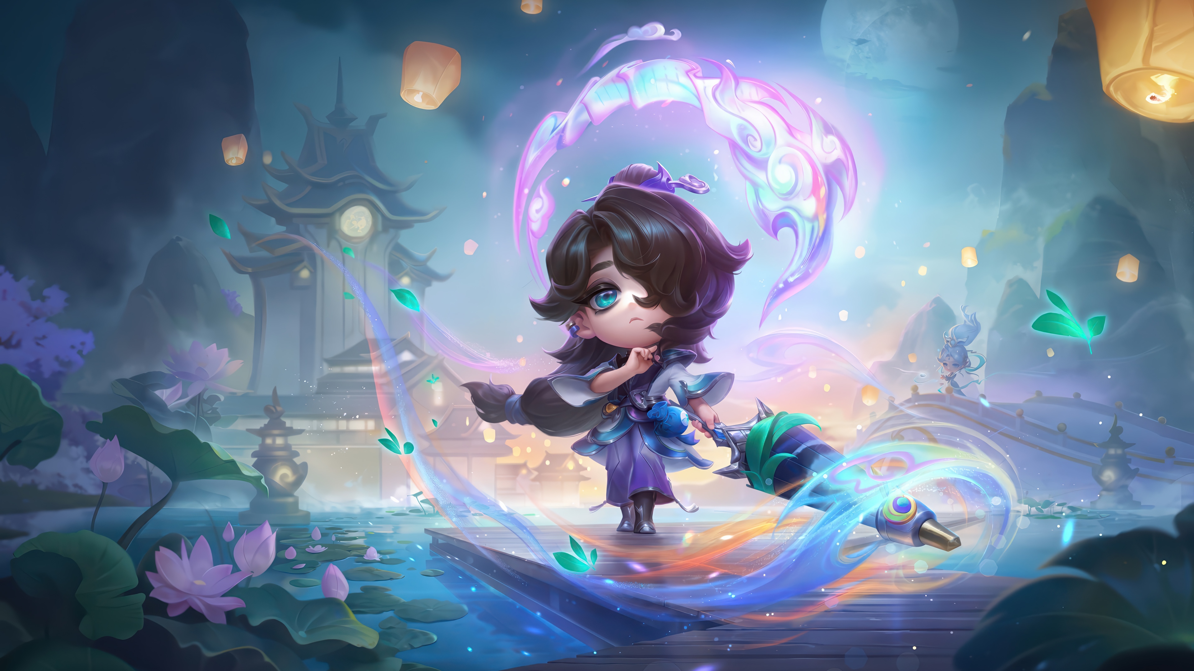 Chibi Hwei in Teamfight Tactics 4K HD Wallpaper