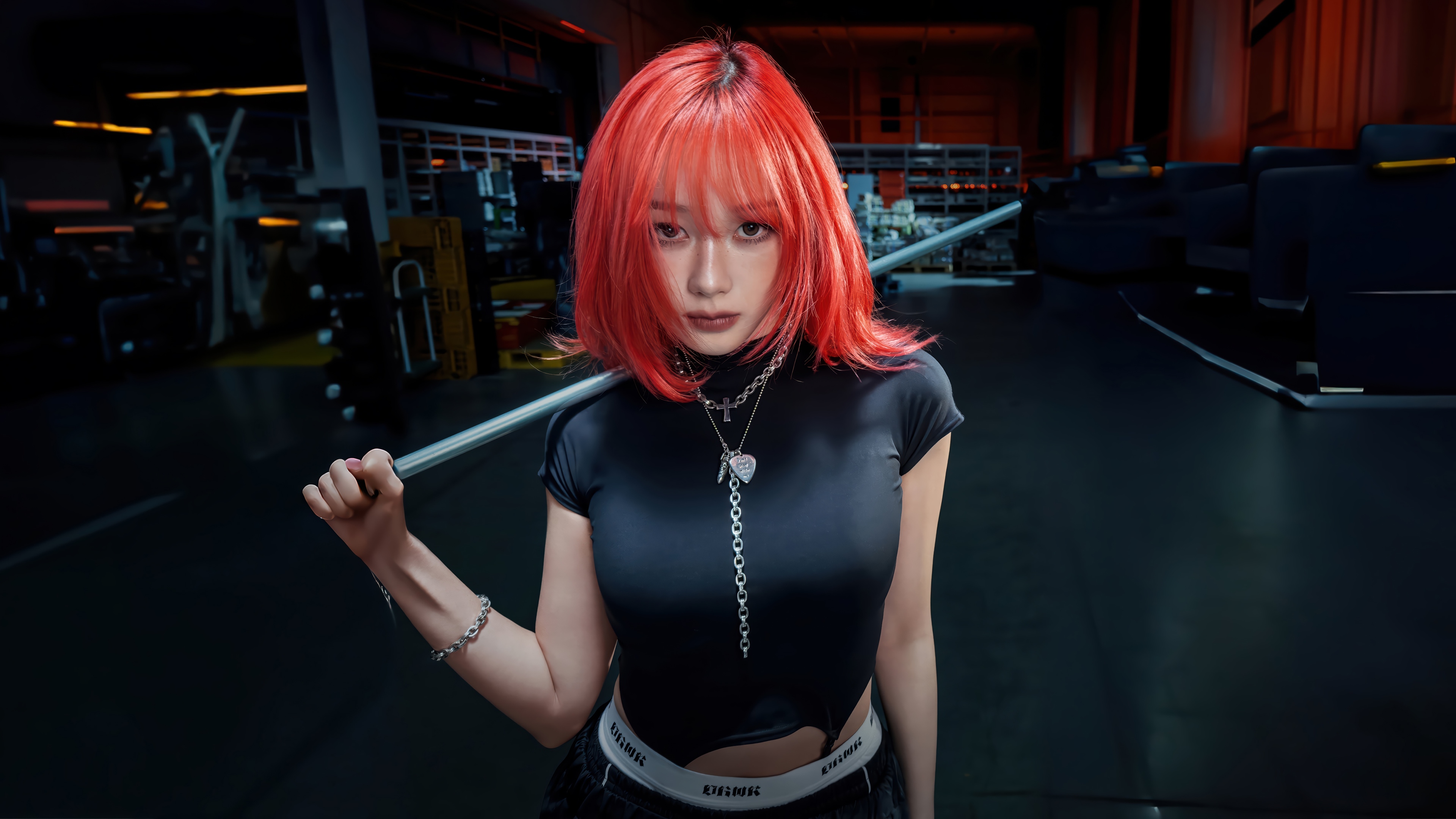 Giselle from Aespa in Dirty Work 4K HD Wallpaper