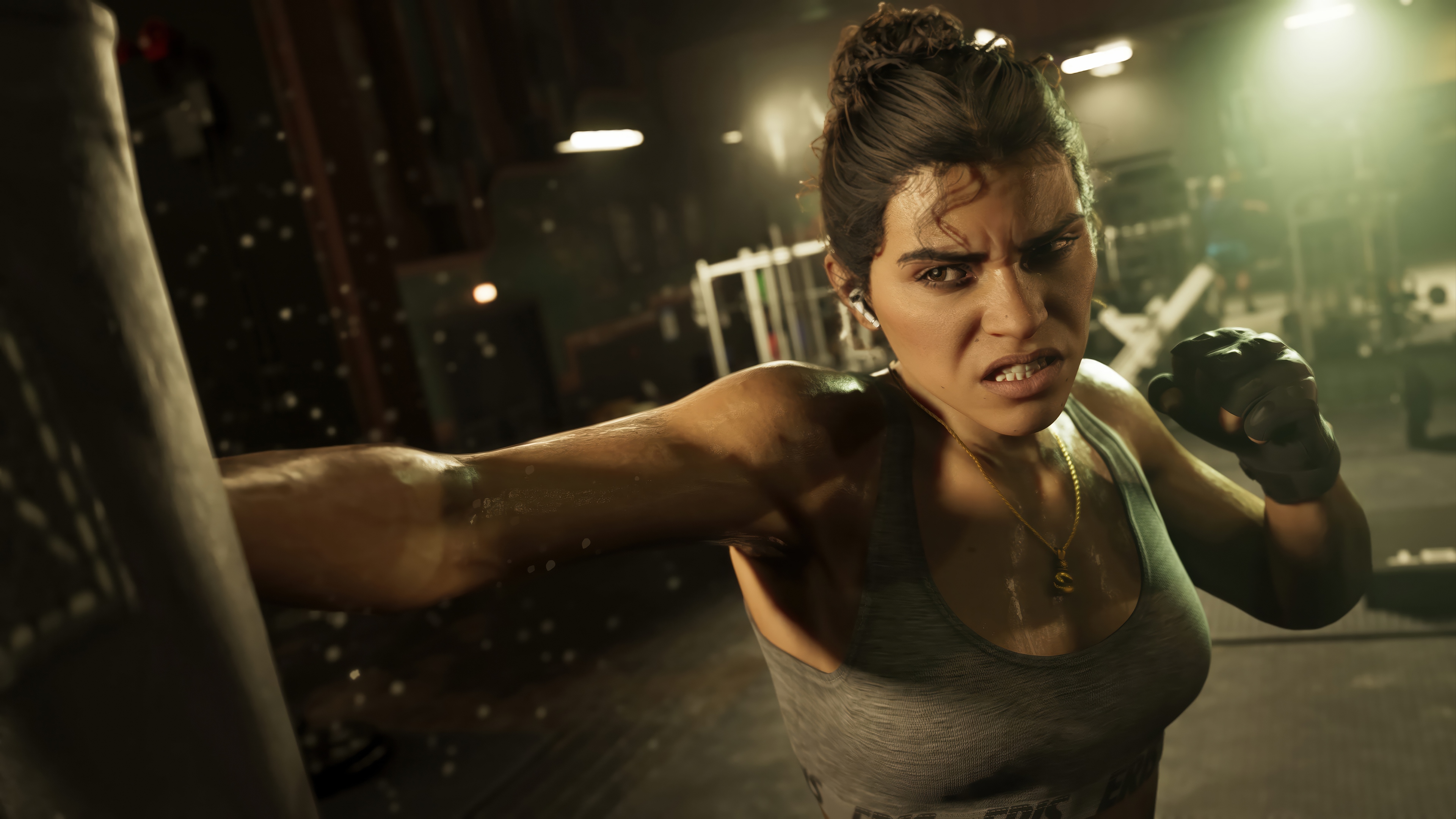 Lucia Caminos boxing in Grand Theft Auto 6 4K HD Wallpaper
