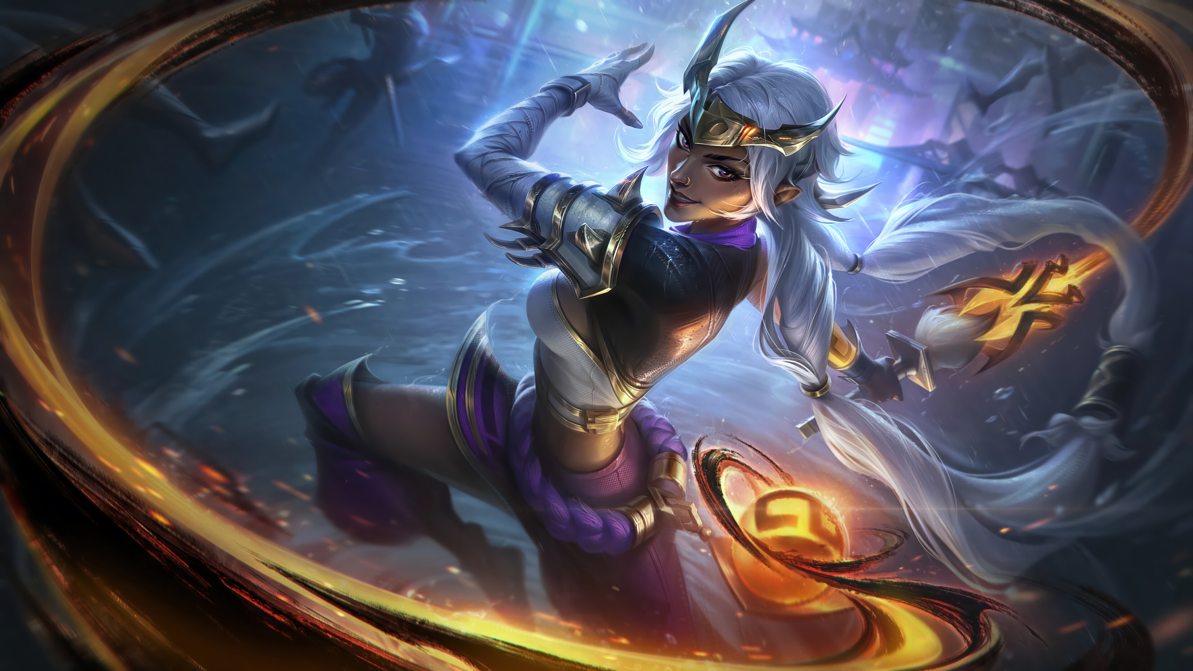 Nilah Inkshadow Splash Art 4K HD Wallpaper