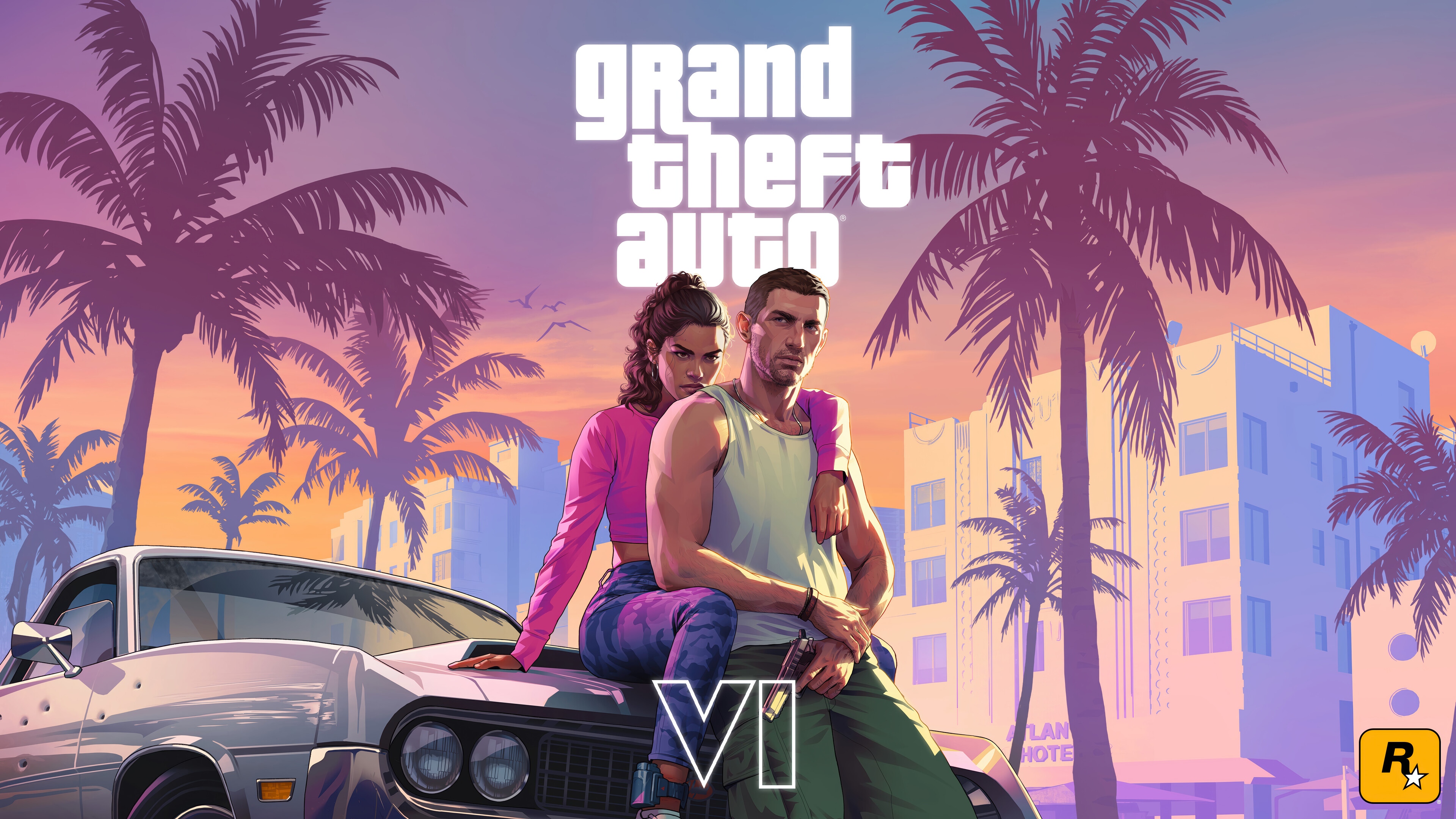 Grand Theft Auto 6 Key Art with Lucia and Jason HD Wallpaper