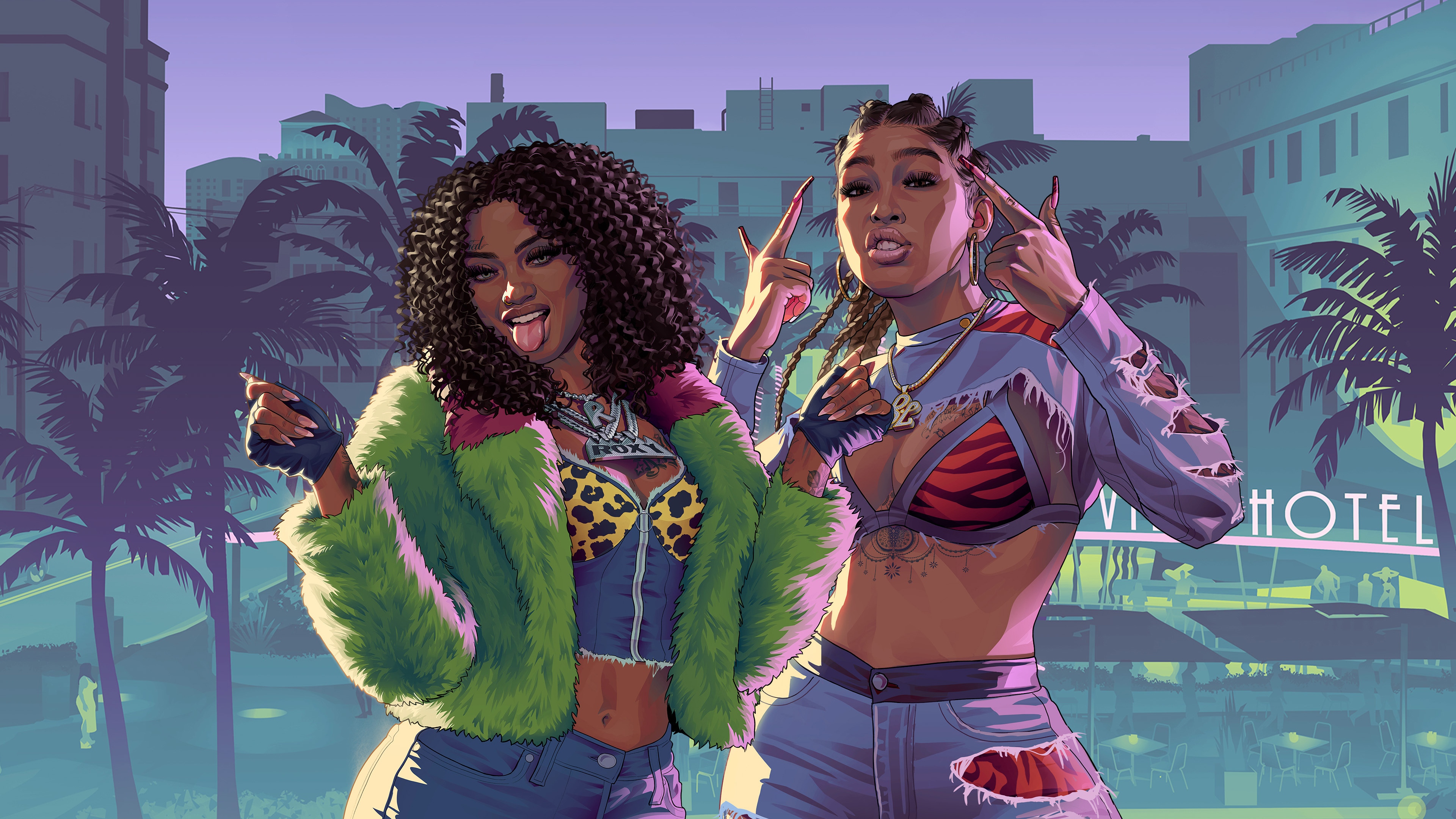 Grand Theft Auto 6: Lucia and Katie HD Wallpaper