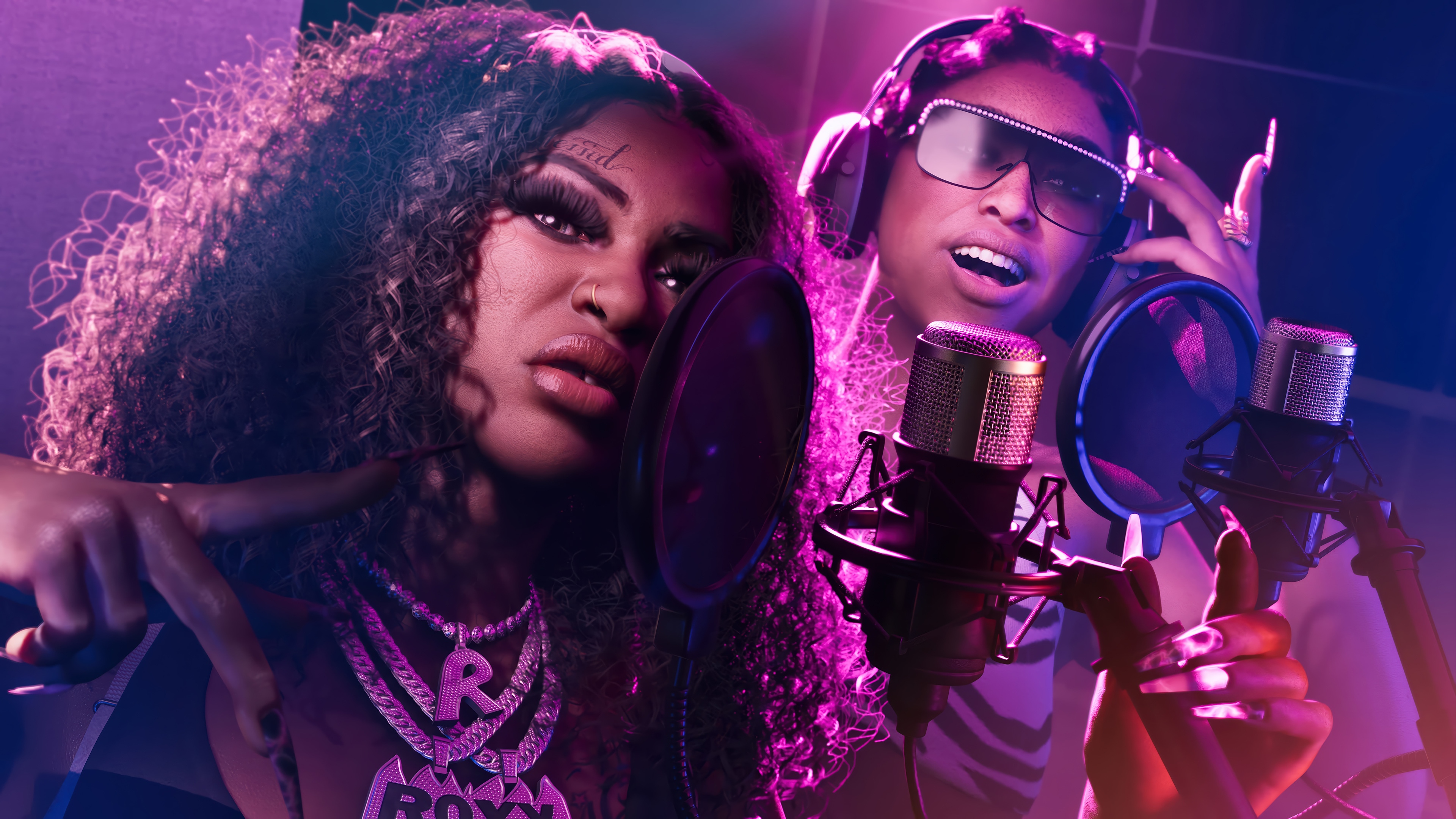 Grand Theft Auto 6: Real Dimez in Recording Studio 4K HD Wallpaper