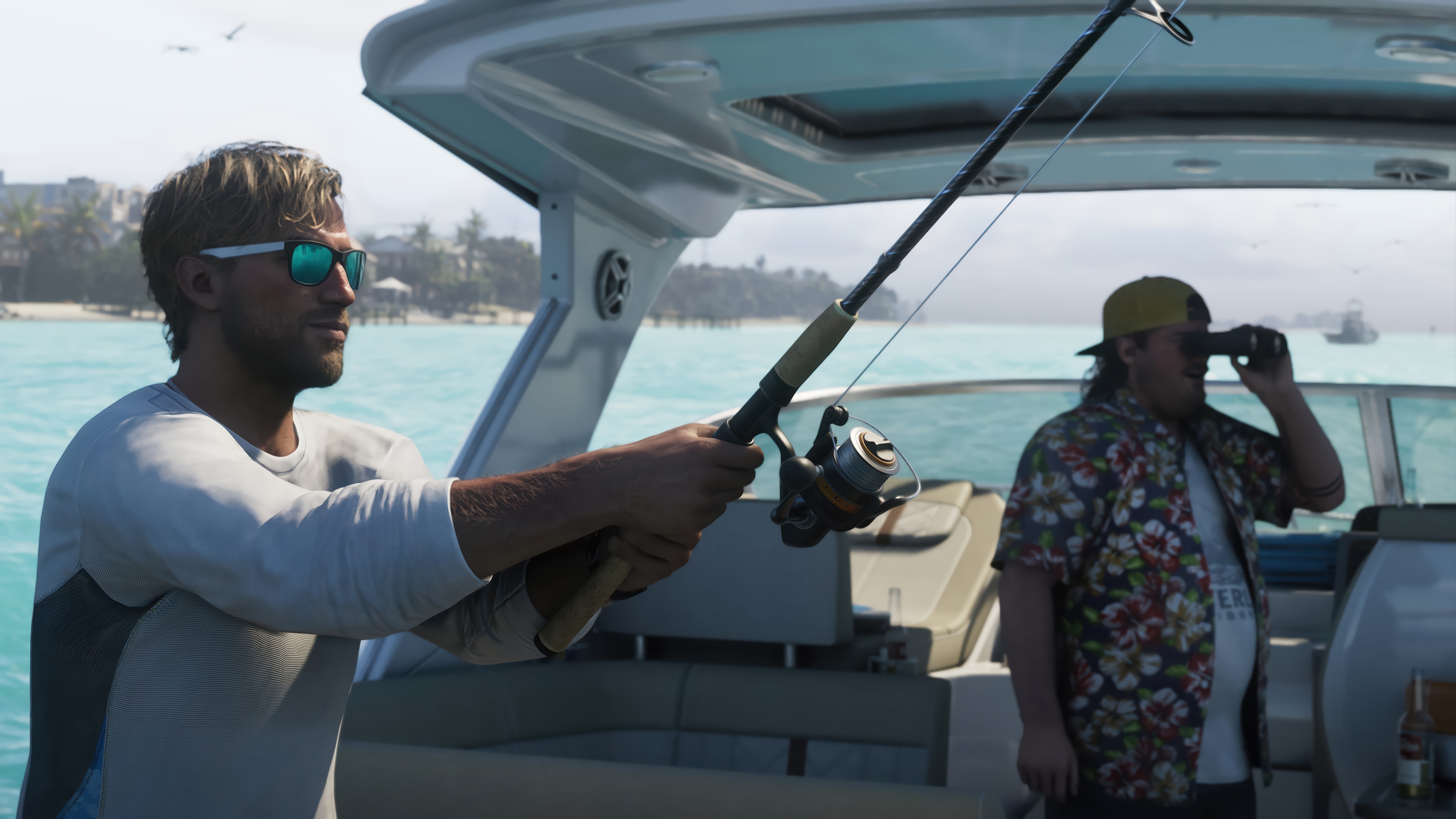 Grand Theft Auto 6: Jason Duval Fishing on a Boat HD Wallpaper