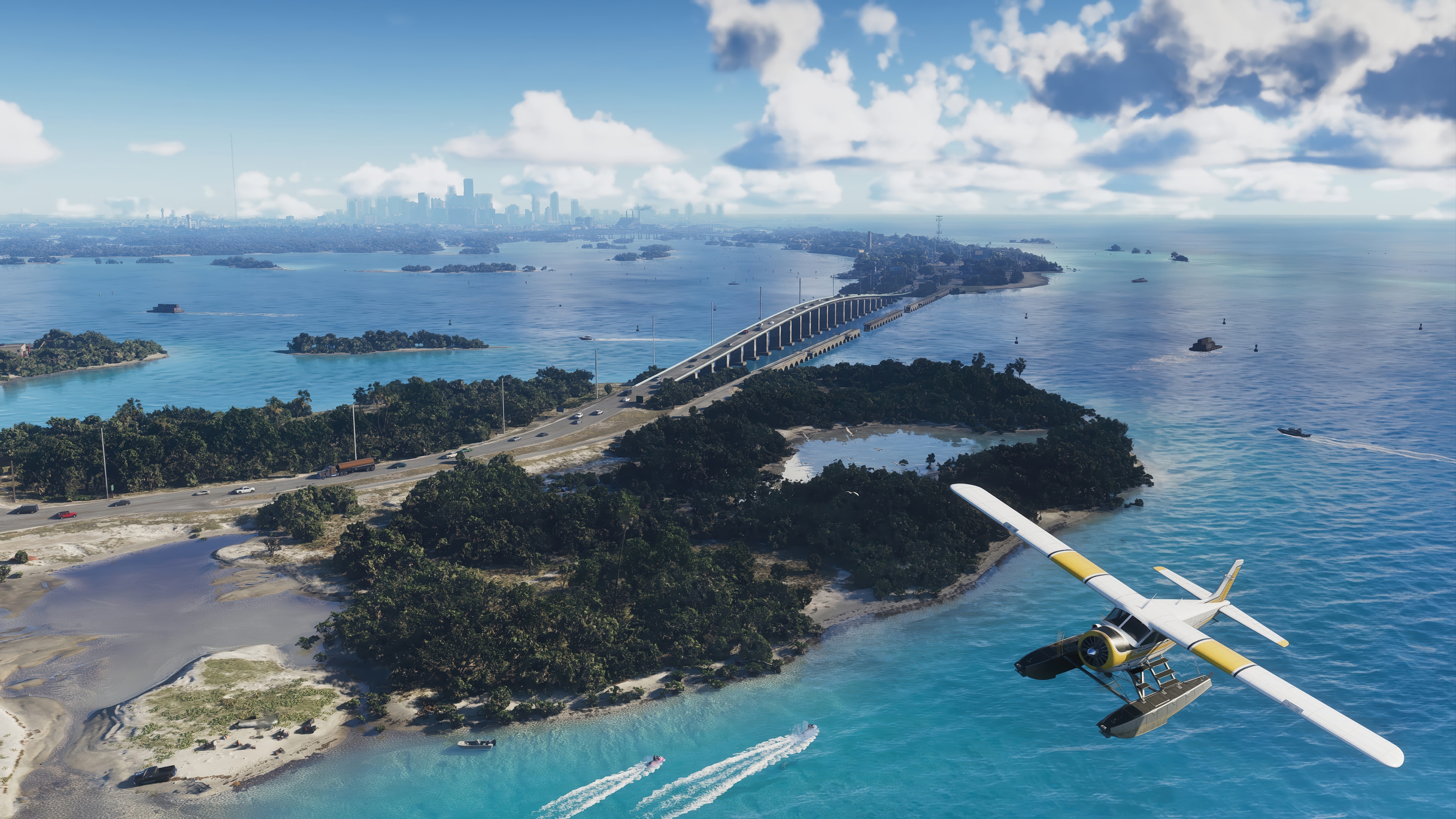 Grand Theft Auto 6 4K Seaplane over Water and Bridge HD Wallpaper