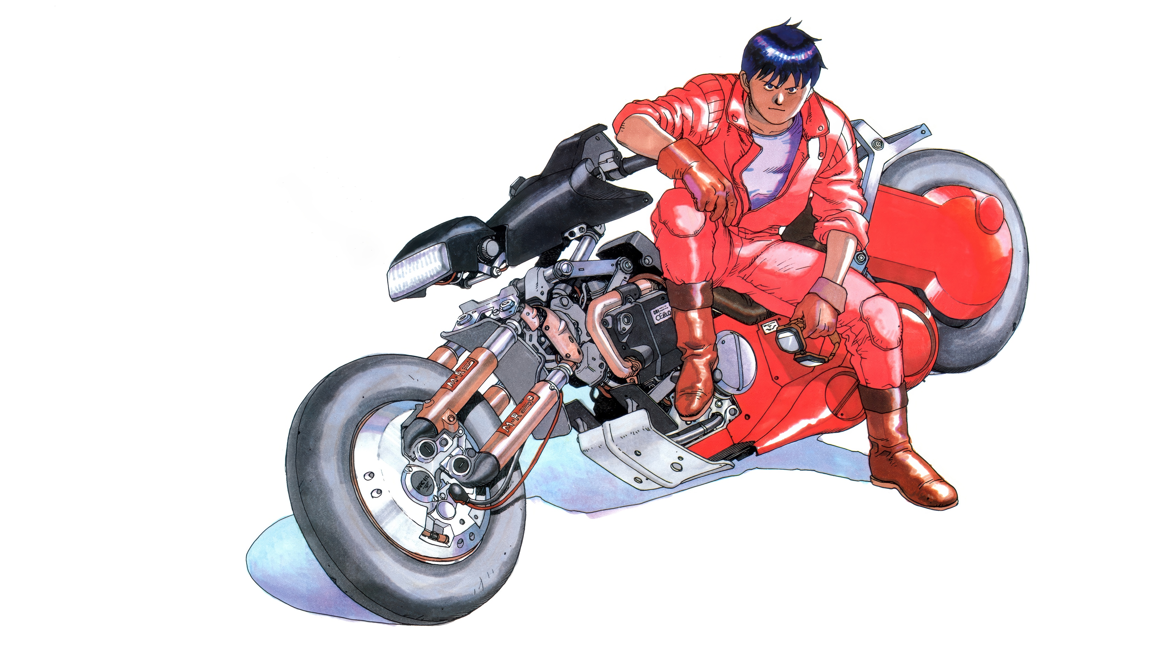 Kaneda on his motorcycle from Akira 4K HD Wallpaper